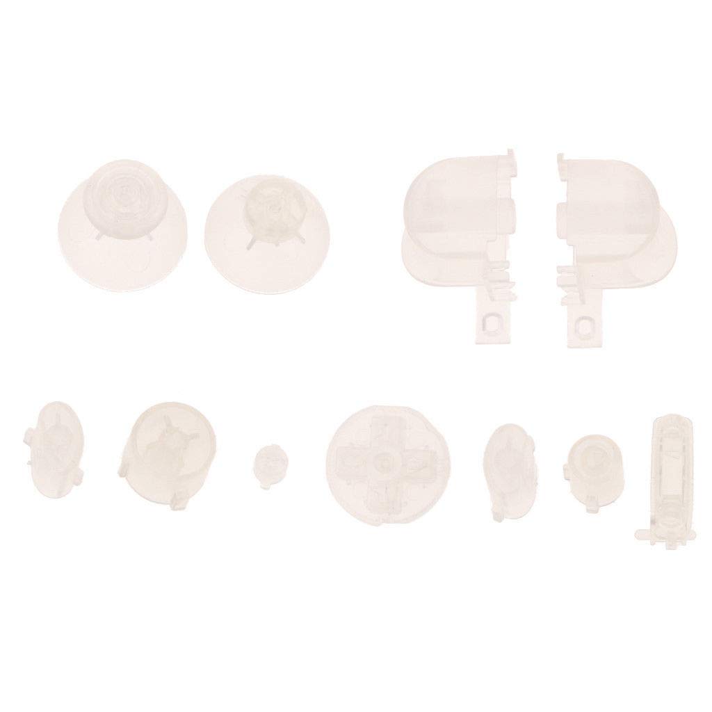 Original Nintendo NGC Controller Replacement Buttons Set - Full ABXYZ Buttons, Thumbsticks, D-Pad & Triggers (Transparent) | Compatible with GameCube Controllers | Perfect for DIY Repairs & Custom Mods