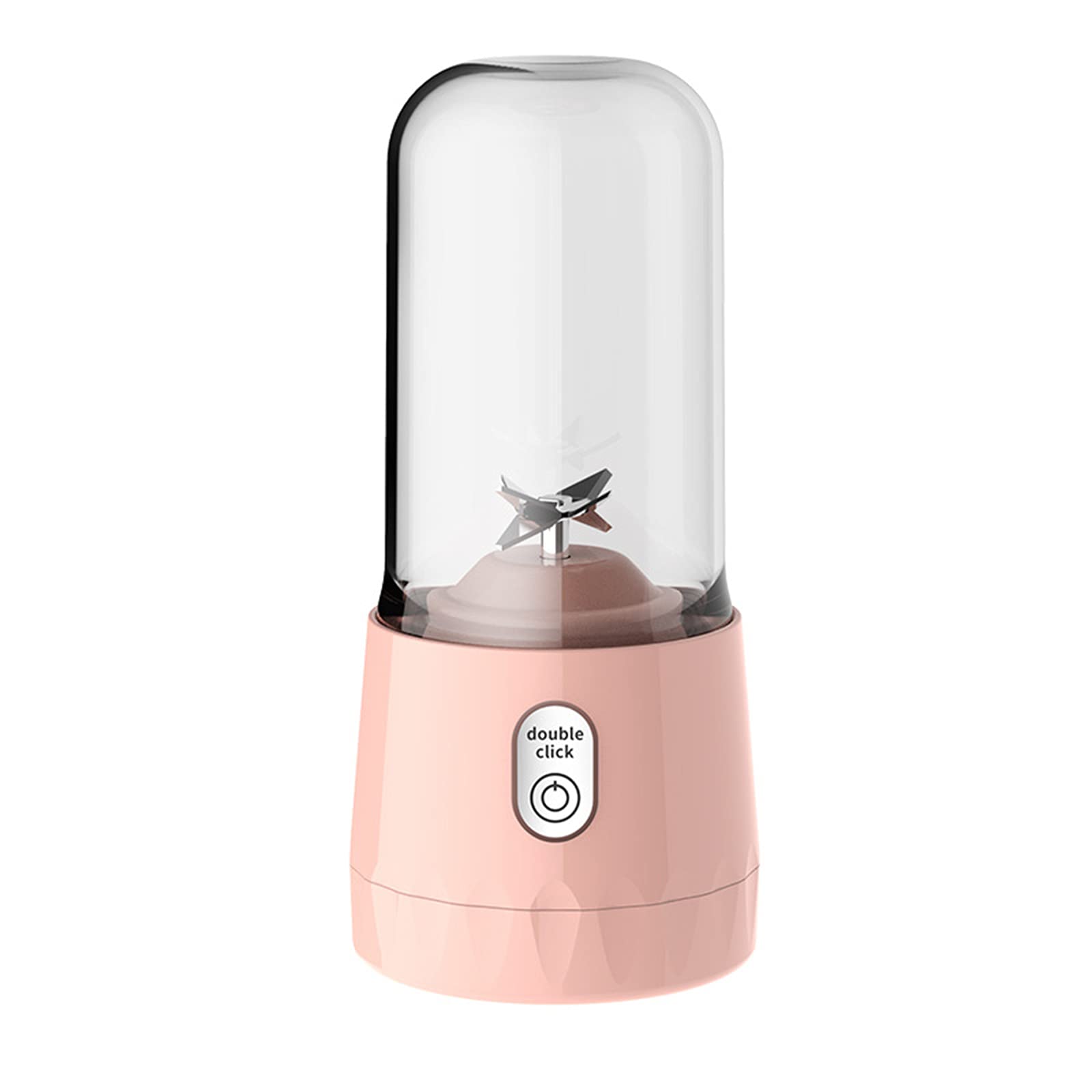 Linckry 350ml Mini Electric Portable Blender - USB Rechargeable Personal Smoothie Maker, Juicer Cup & Food Processor for Fruits, Protein Shakes & Healthy Drinks - Perfect for Gym, Office & Travel (Pink)
