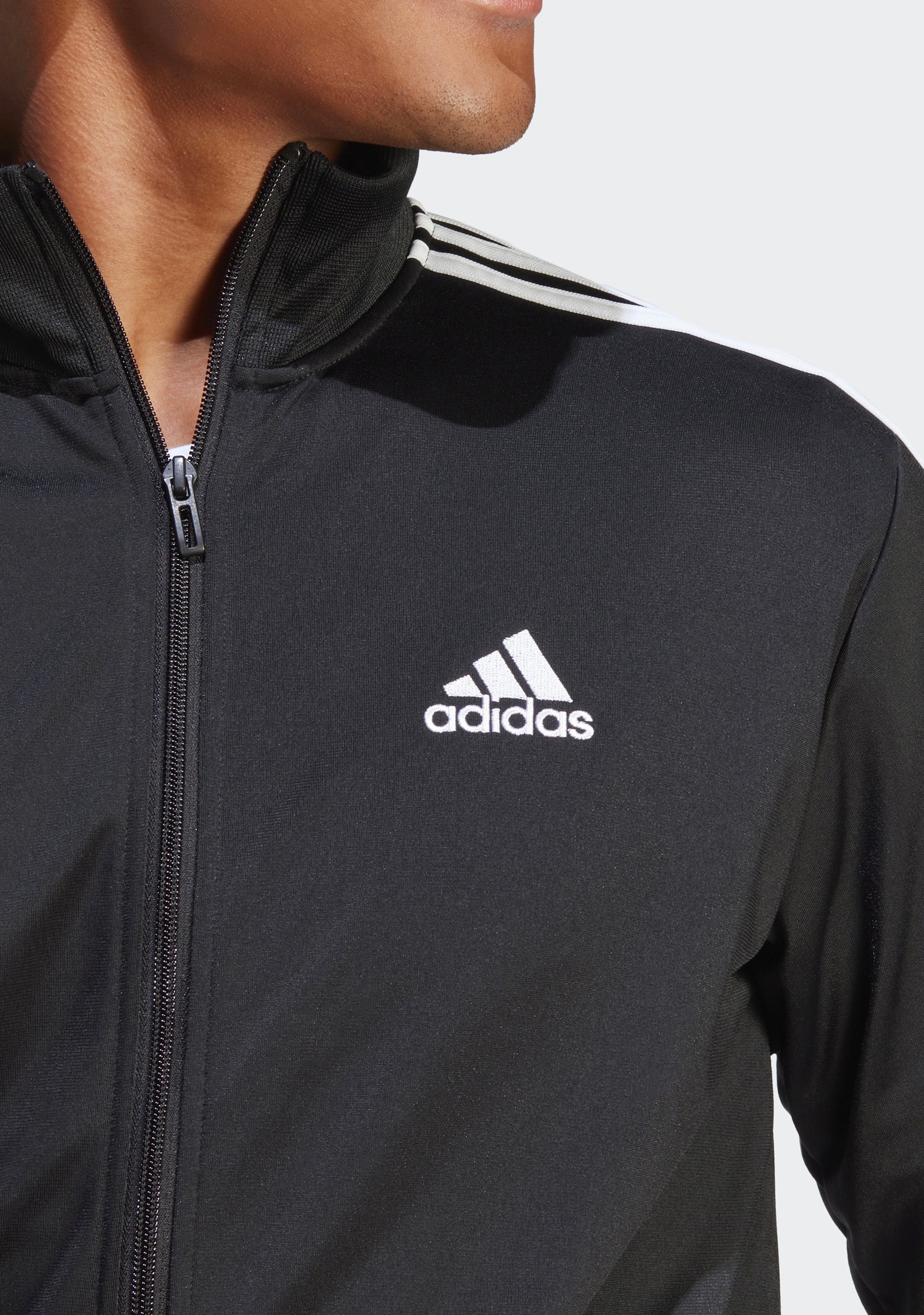 Adidas Men's Primegreen Essentials 3-Stripes Track Jacket - Lightweight Running & Gym Workout Hoodie for Training & Casual Wear