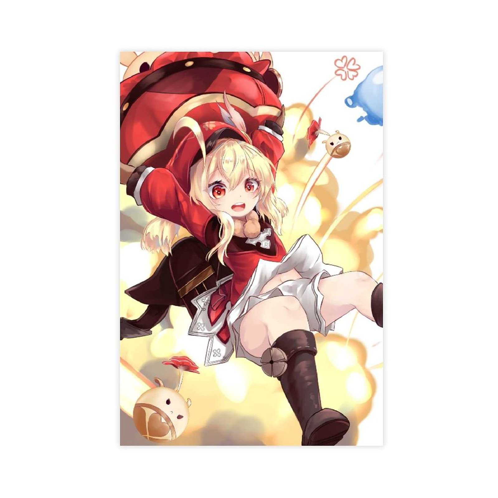 Genshin Impact Klee Canvas Poster - 12x18 Inch (30x45cm) Unframed Wall Art, Anime Decor for Bedroom, Office, Game Room - Perfect Gift for Fans & Home Decoration