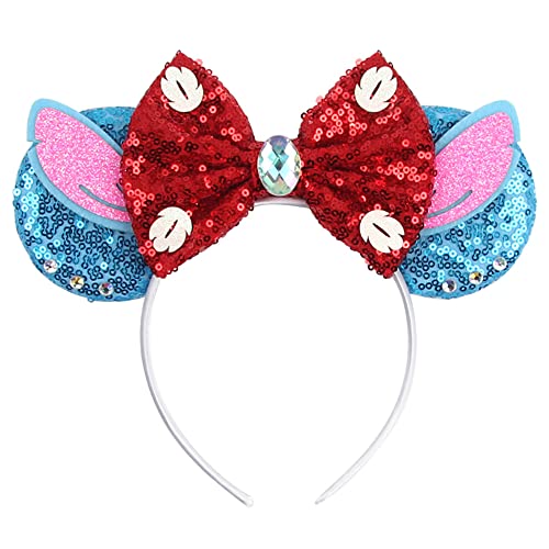 Light Blue Ears Red Bow