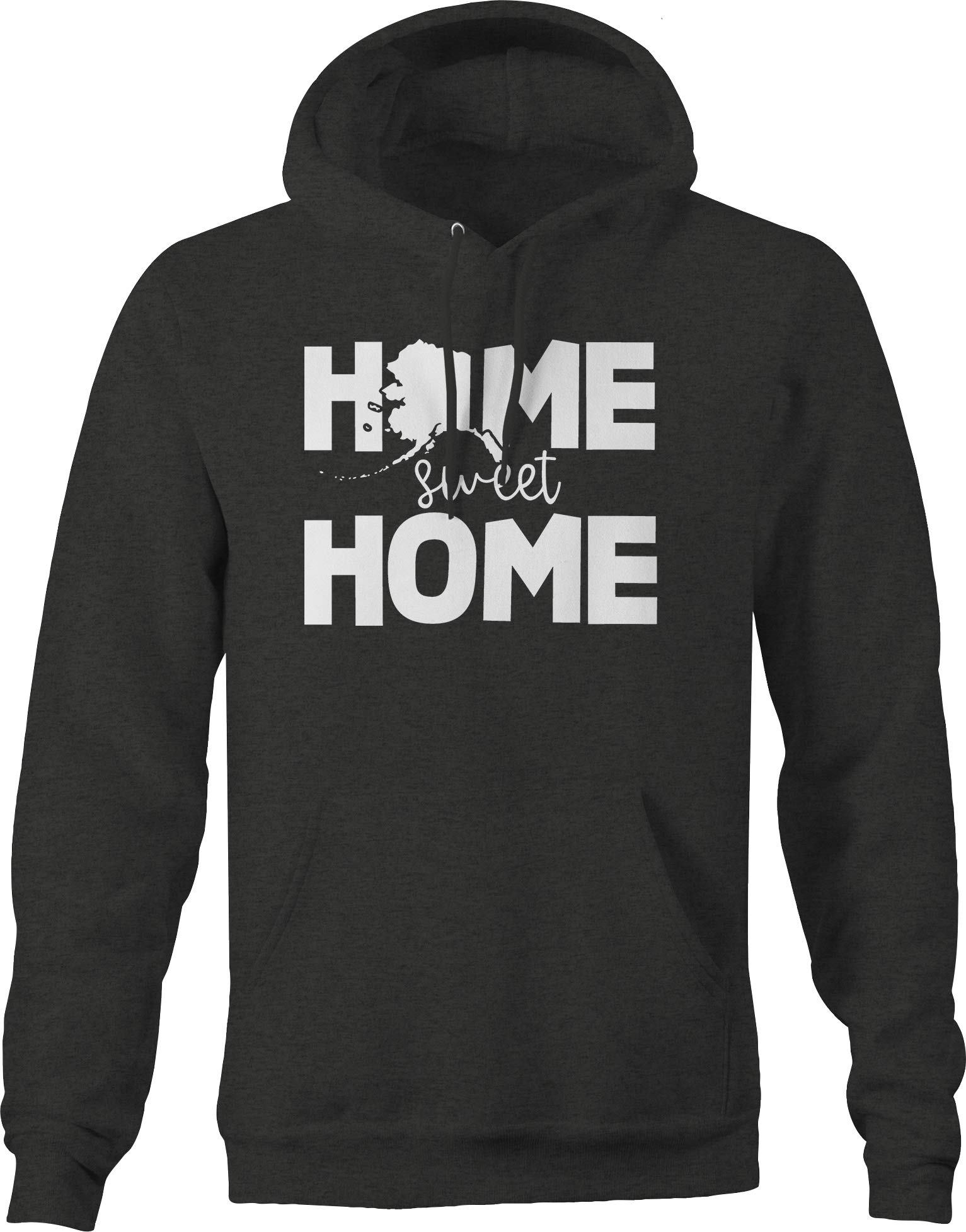 Alaska State Native Hometown Love Hoodie for Men - Dark Grey | Cozy Pullover Sweatshirt for Outdoor Activities & Casual Wear