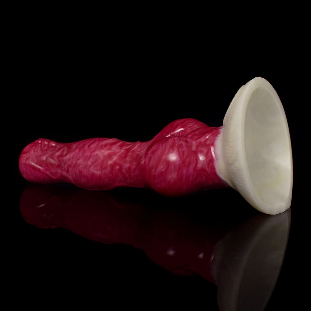 Premium Liquid Silicone Alien/Fido Dildo with Strong Suction Cup - Realistic BeHorny Adult Sex Toy for Solo Play & Couples Intimacy - Waterproof & Body-Safe for Shower, Bedroom & BDSM Scenes