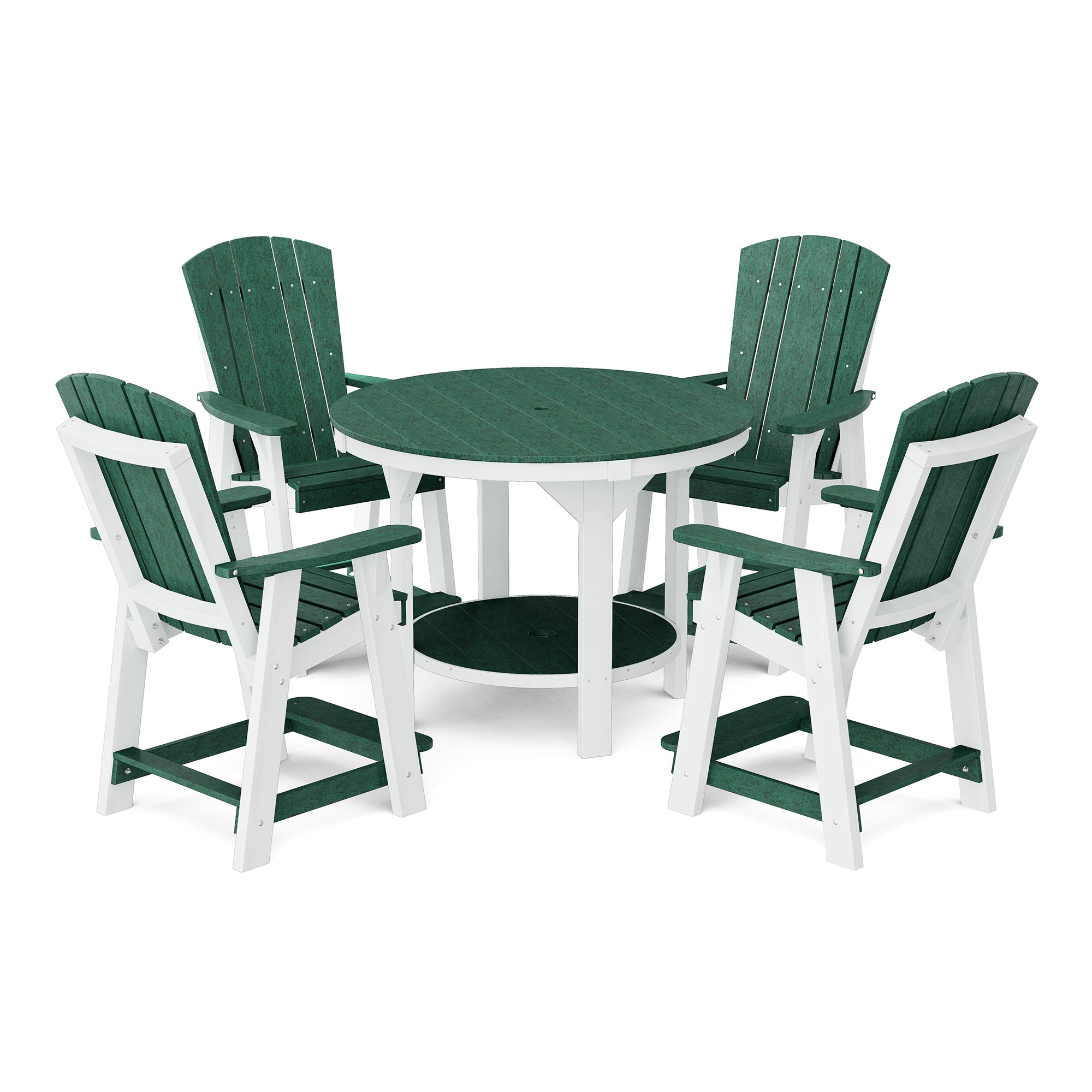 Heritage 5-Piece 48-Inch Pub Counter Height Dining Set - Perfect for Kitchen Islands, Breakfast Bars & Small Space Entertaining