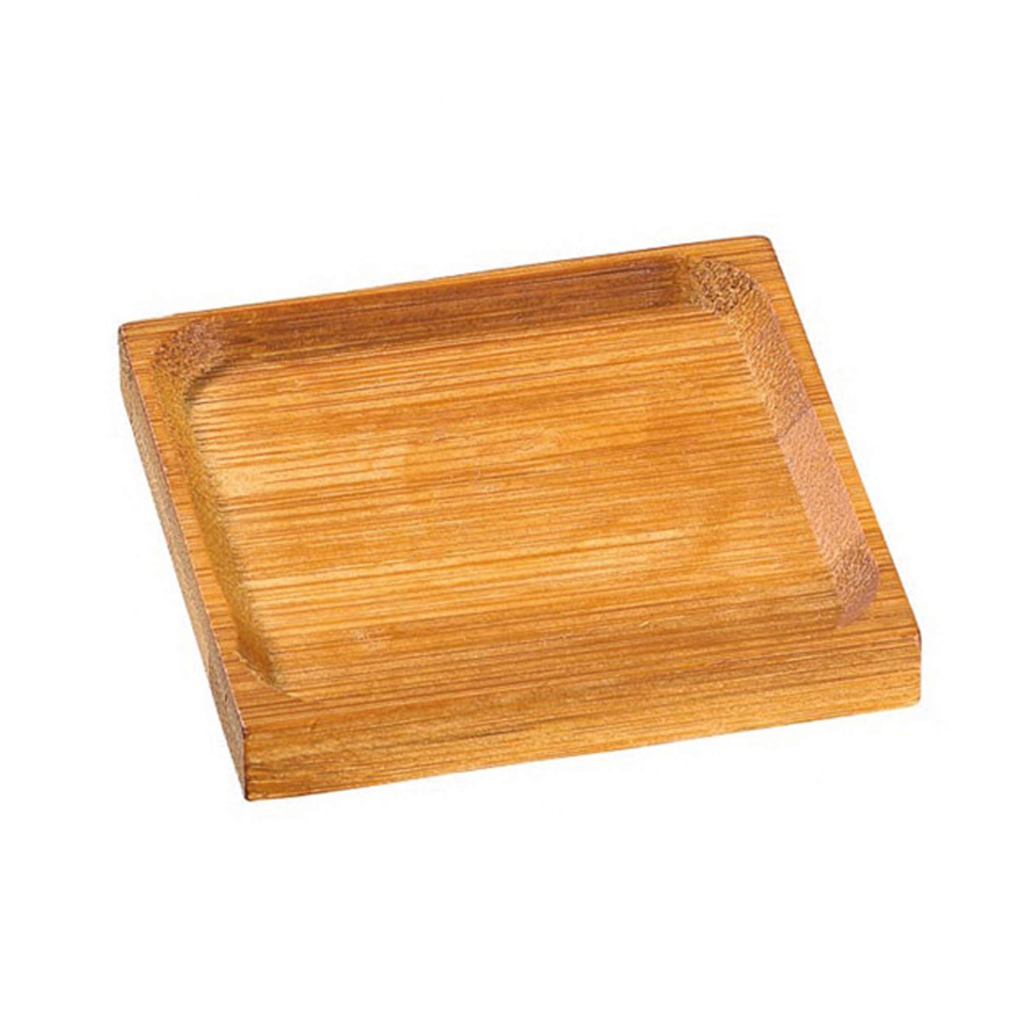 Eco-Friendly Poda Bamboo Mini Square Dish - Biodegradable Palm Leaf Plate & Bamboo Square Tray - 2.4