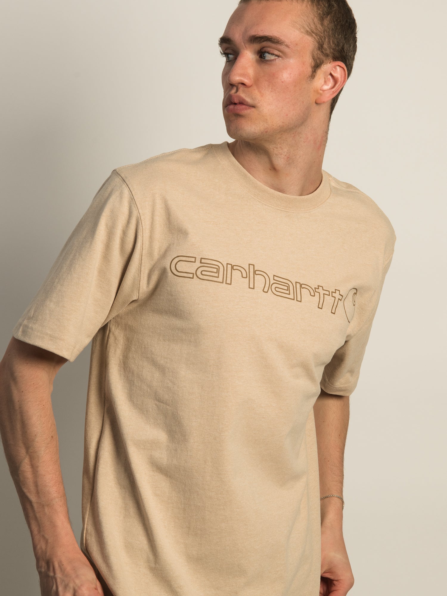 Carhartt Heavyweight Short Sleeve Logo Graphic T-Shirt for Men - Durable Workwear & Casual Style - Perfect for Construction, Outdoor Activities and Everyday Wear