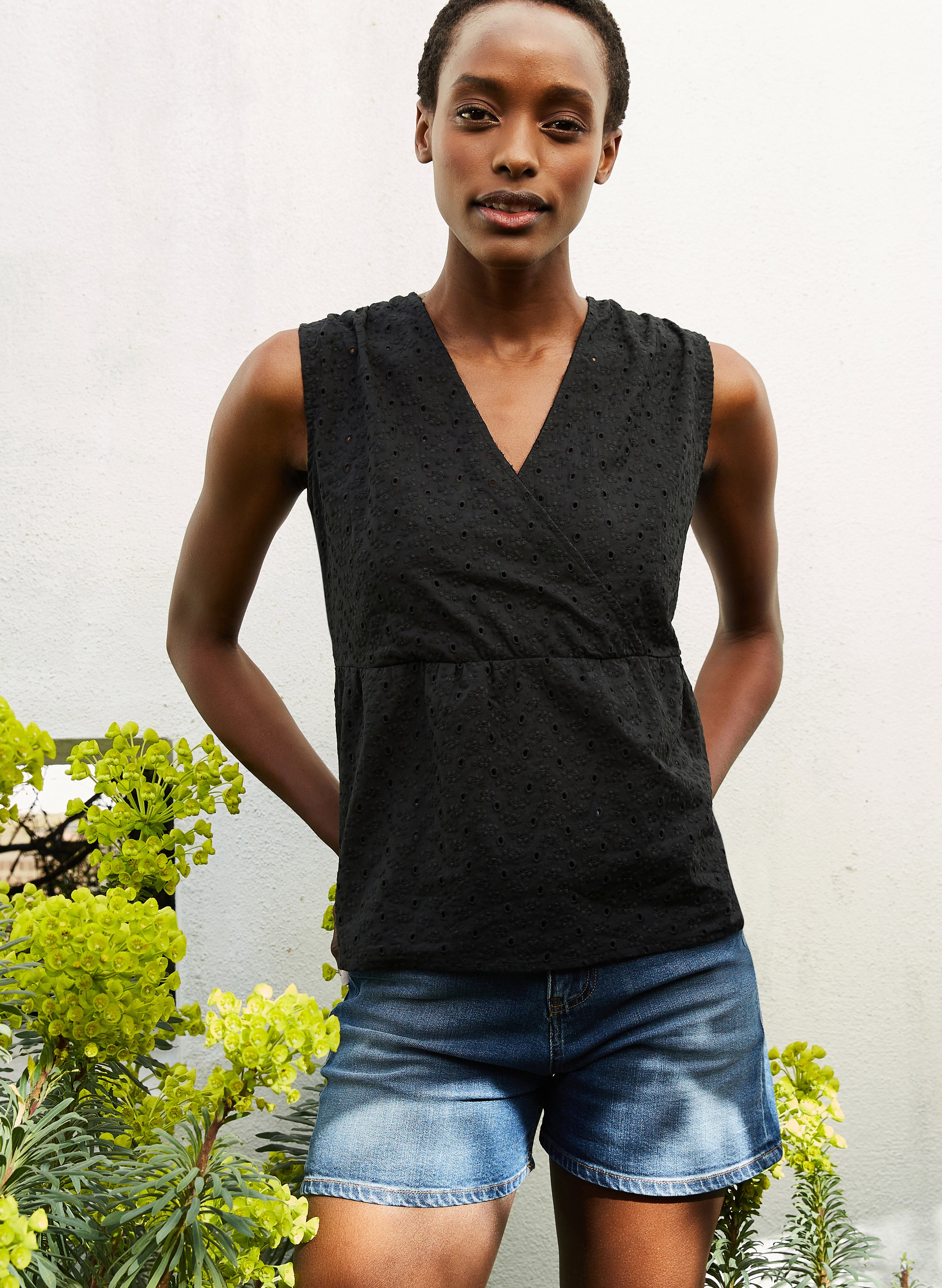 Kloe Women's Black Top - Stylish & Comfortable Blouse for Casual Wear, Office, and Night Out