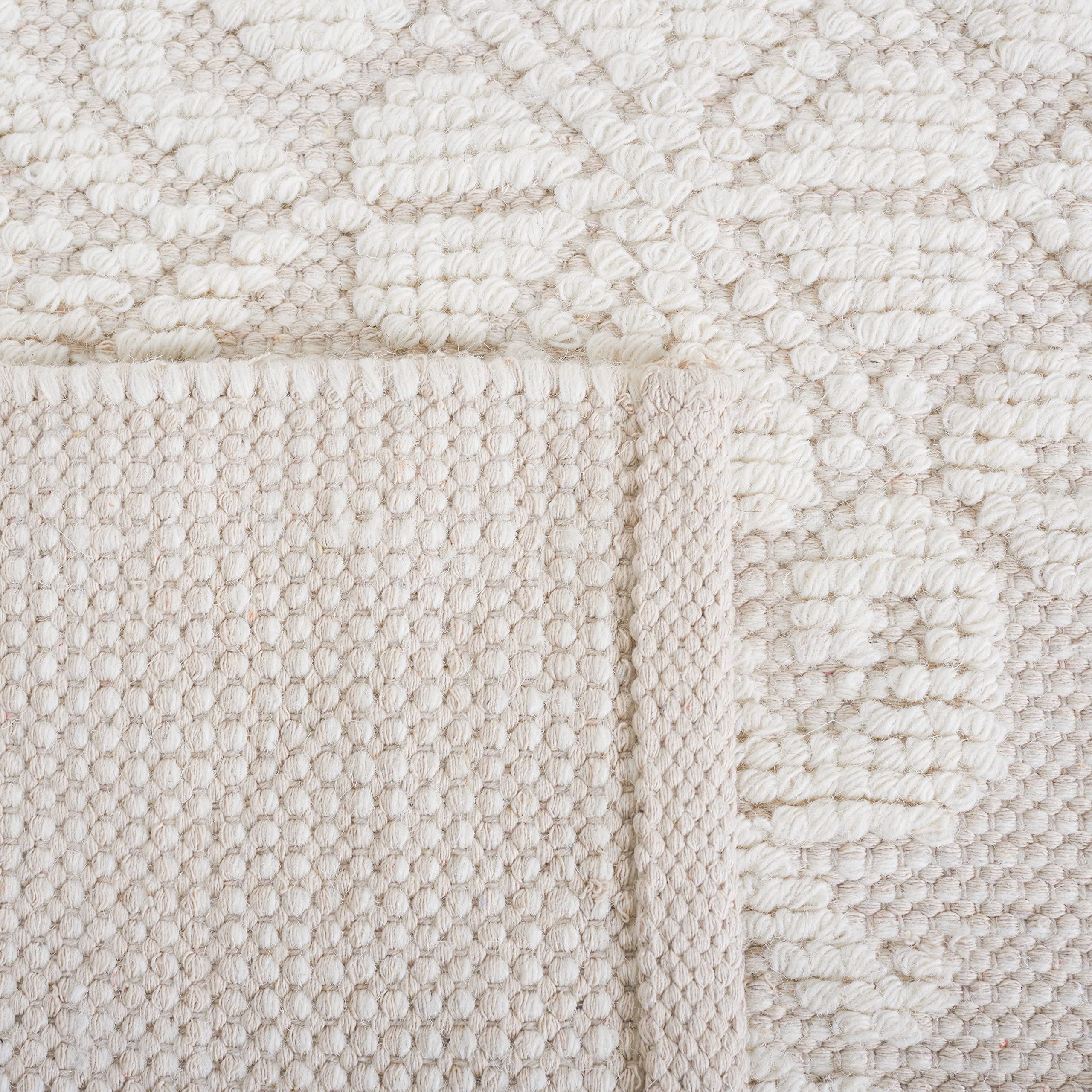 SAFAVIEH Vermont Collection 6'x6' Ivory Wool & Cotton Area Rug VRM101A - Handmade Premium Rug for Living Room, Dining Room, Bedroom & Home Decor