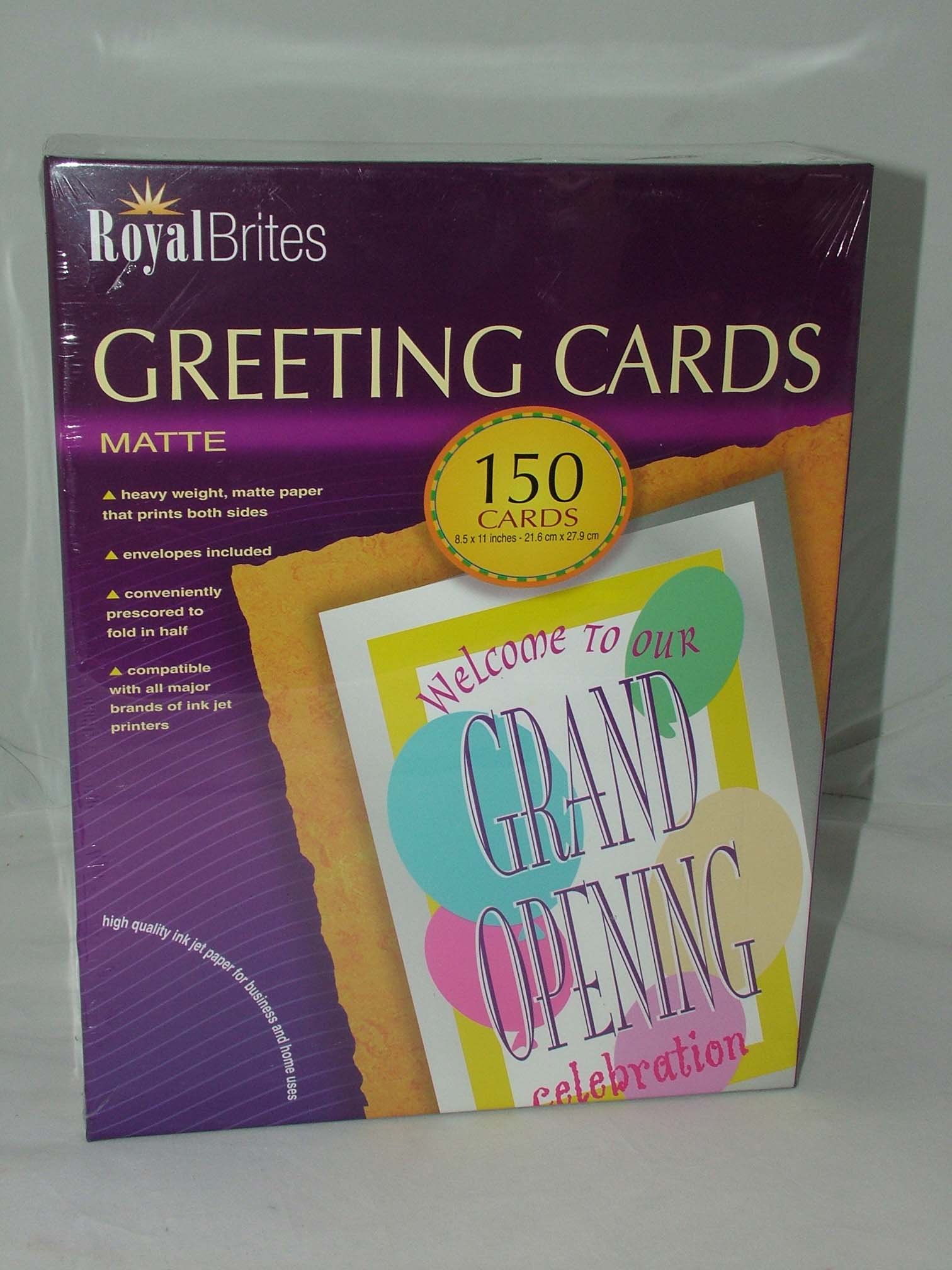 Royal Brites 150 Premium White Greeting Cards with Matching Envelopes - Perfect for Weddings, Birthdays & Business Correspondence