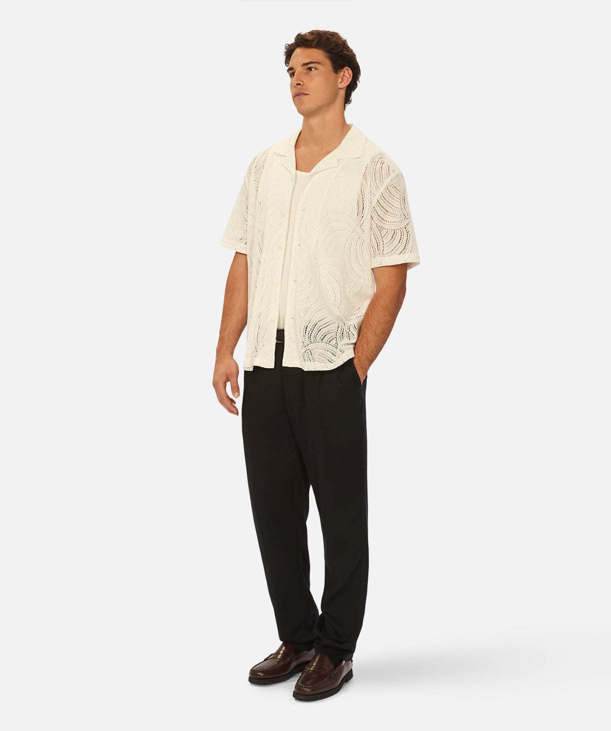 Olivera Short Sleeve Shirt for Men - Premium Cotton Crew Neck T-Shirt in Cream Color | Casual Wear, Summer Outfits & Everyday Essentials