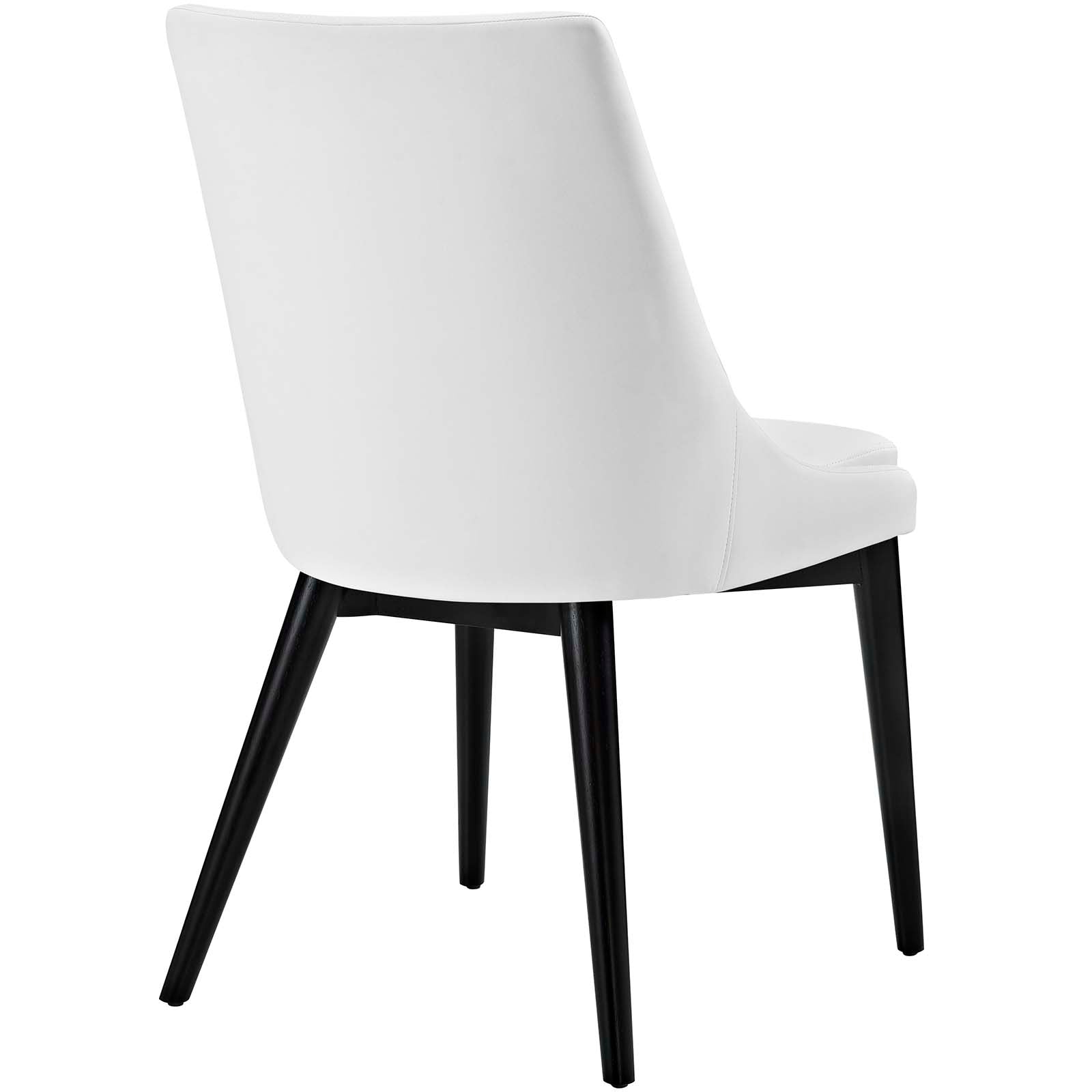 Viscount Dining Side Chairs Set of 2 - Modern Vinyl Upholstered Kitchen Chairs with Sturdy Metal Legs - Perfect for Dining Room, Kitchen, or Breakfast Nook
