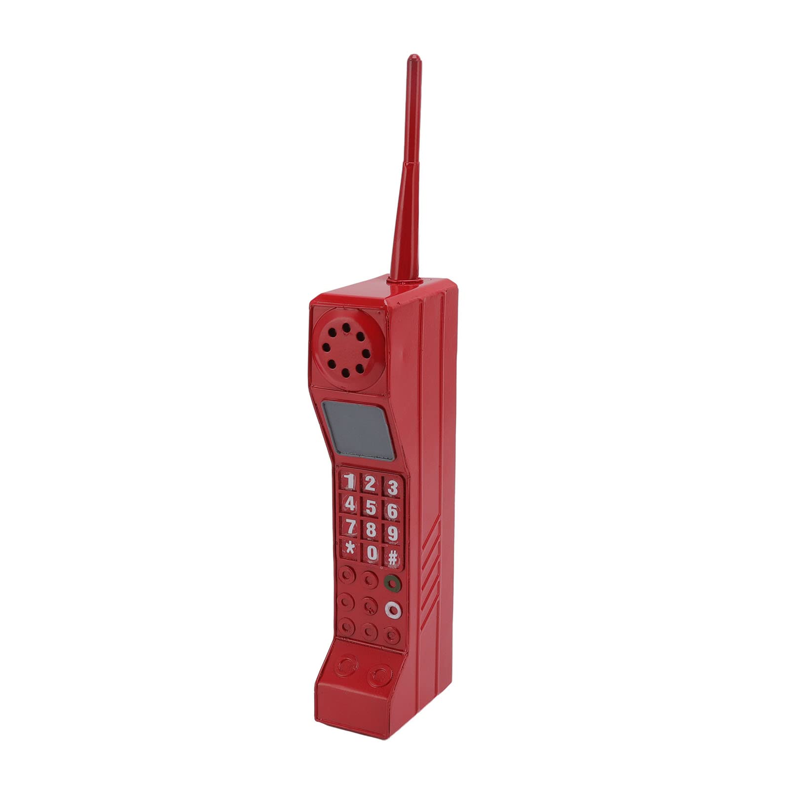 Vintage Retro Brick Cell Phone Ornament - Classic Old Fashioned Mobile Phone Model - Decorative Simulation Photographic Props for Home & Office Decor (Red) | Perfect for 80s Themed Parties, Nostalgic Gifts & Photography Backdrops
