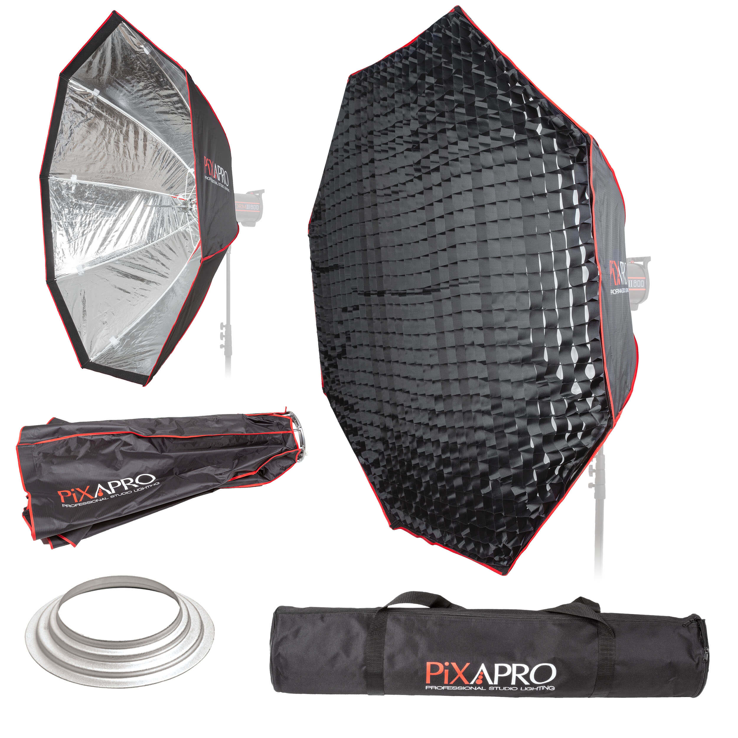 66.9 Inch Large Octagonal Softbox Umbrella with 4cm Grid - Easy Assembly Photography Lighting for Studio, Portrait & Product Shoots