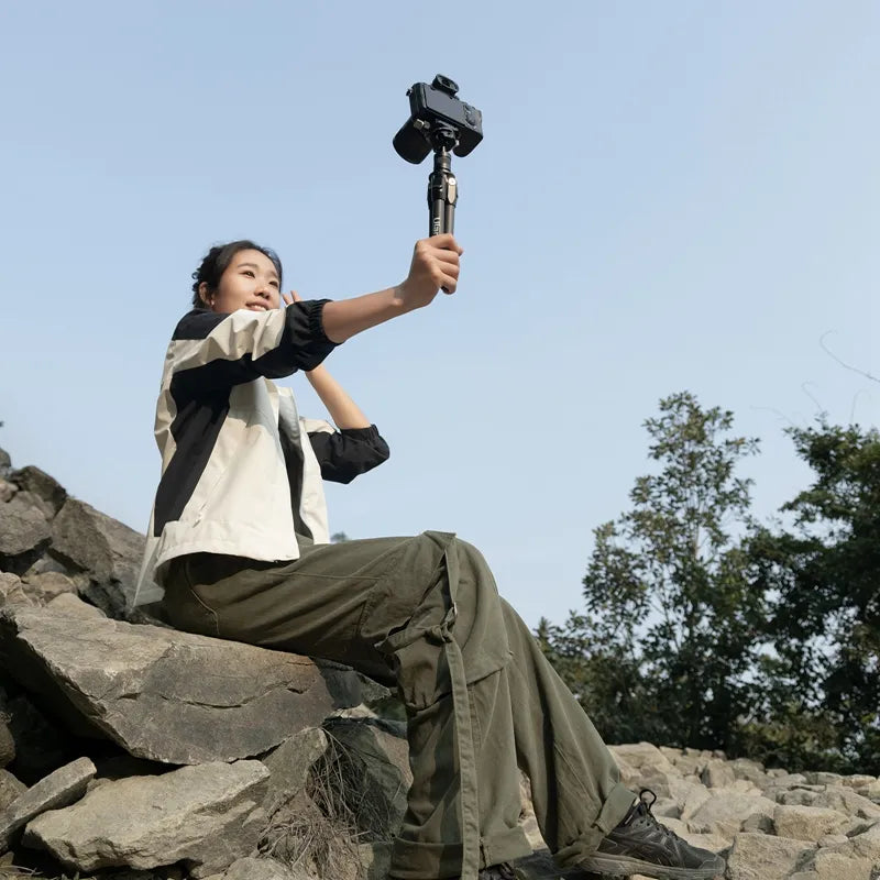 Ulanzi TT35 Hiking Stick Tripod Kit - Lightweight Aluminum Alloy Camera Monopod with Quick Release Plate for Outdoor Photography, Vlogging & Travel Adventures