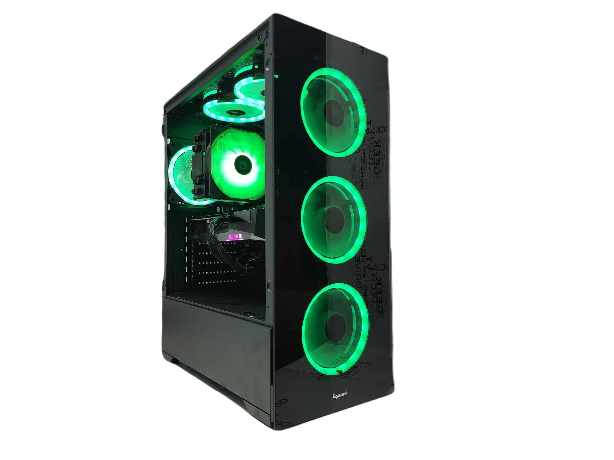 Custom Gaming PC Desktop Computer - AMD Ryzen 9 9900X3D, 1TB SSD, Radeon RX 7600, 16GB RAM, Black Vog A620M - Ultimate Gaming & Streaming Setup for Esports & 4K Gaming