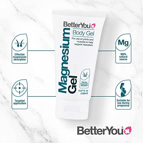 BetterYou Magnesium Body Gel for Joint & Muscle Relief - Fast-Absorbing Topical Pain Relief Gel for Athletes, Fitness Enthusiasts & Active Lifestyles - Perfect for Post-Workout Recovery & Daily Muscle Care
