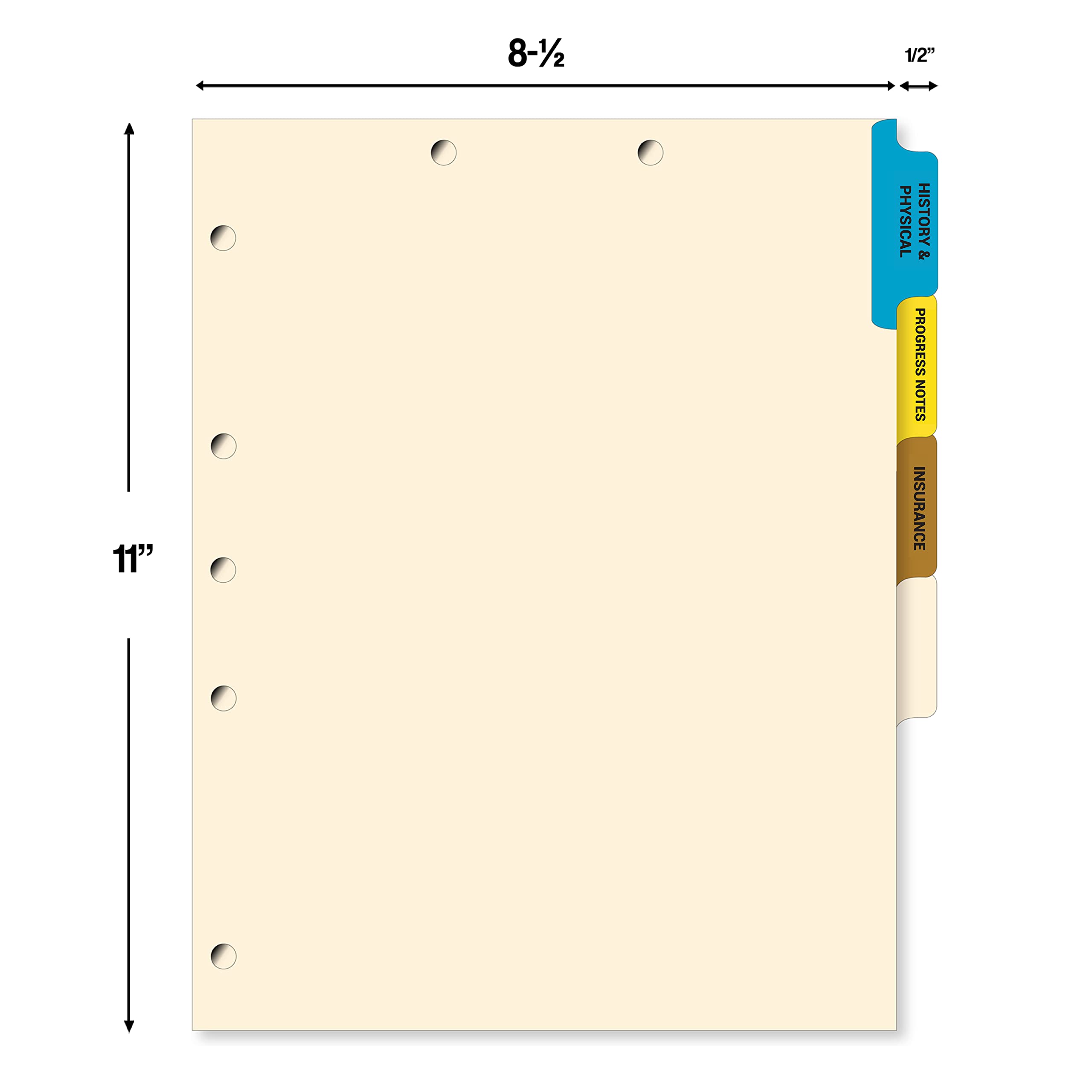 400 Sets of 4 Popular Healthcare Index Tabs - 9