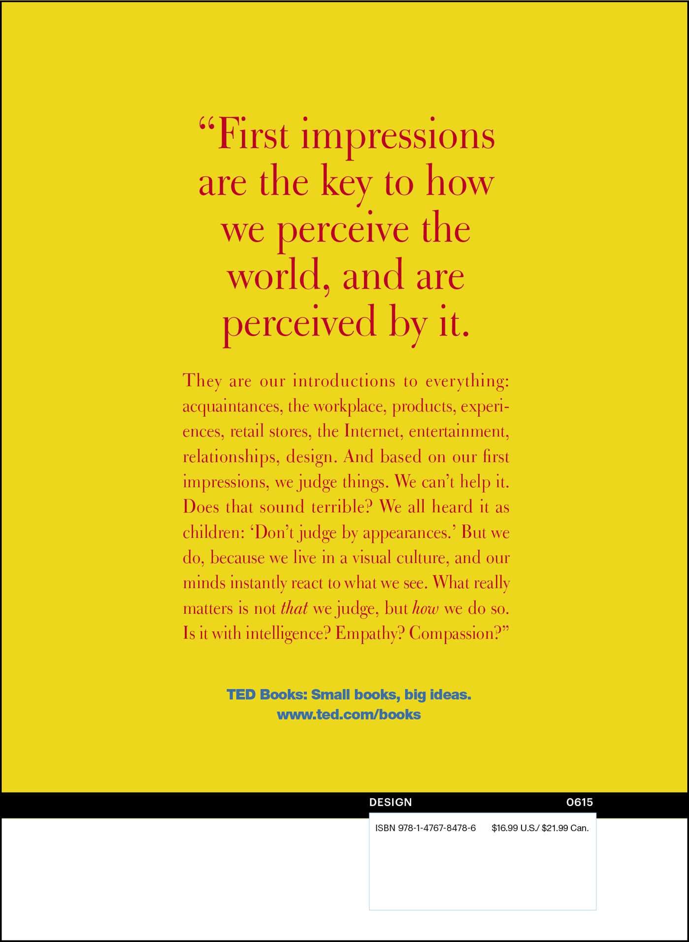 Judge This (TED Books) - Thought-Provoking Insights on First Impressions | Perfect for Book Clubs, Self-Improvement & Leadership Development