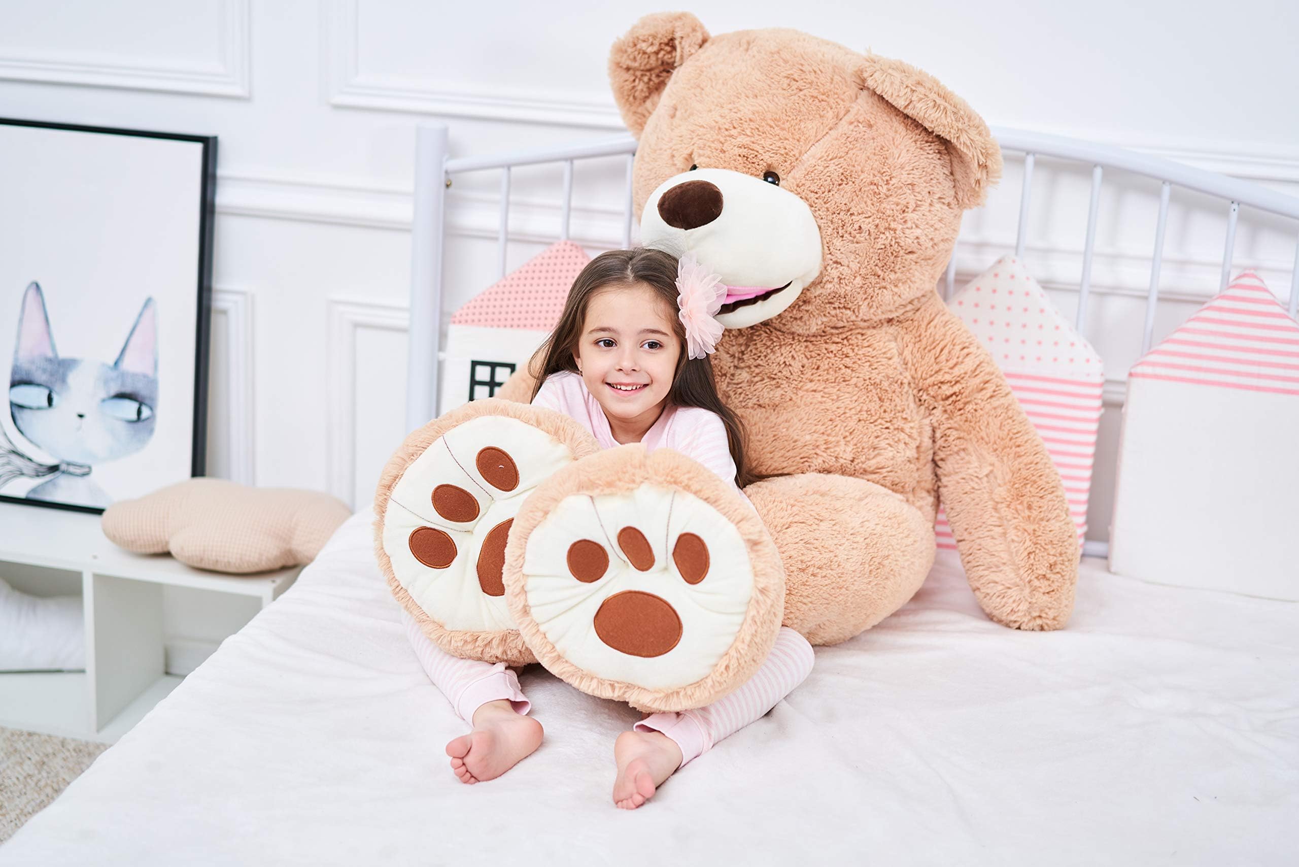 IKASA 63-inch Giant Teddy Bear Plush Toy - Soft Stuffed Animal for Kids & Adults (Brown) | Perfect for Gifts, Nursery Decor, and Cuddling