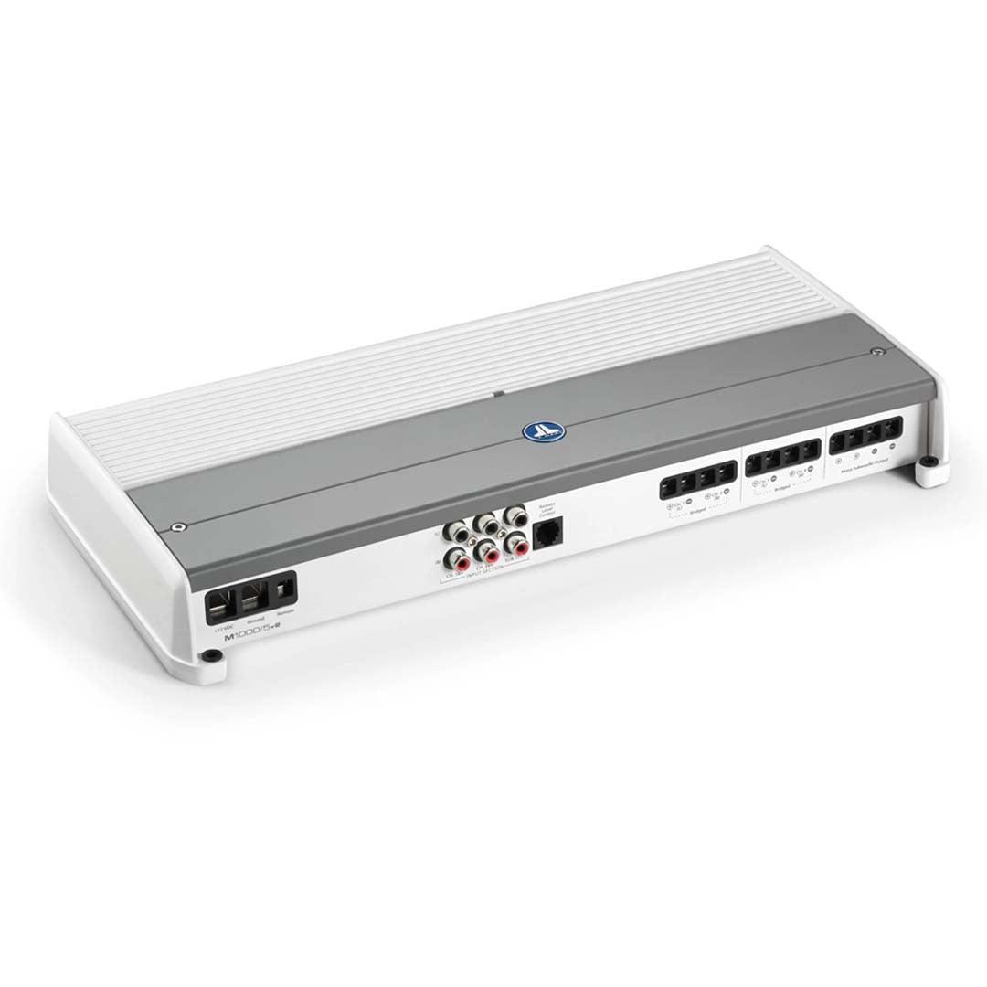 JL Audio M1000/5v2 Marine Amplifier - 1000W 5-Channel Class D M Series Power Amp for Boats, Yachts & Watercrafts | Perfect for Marine Audio Systems & Outdoor Entertainment