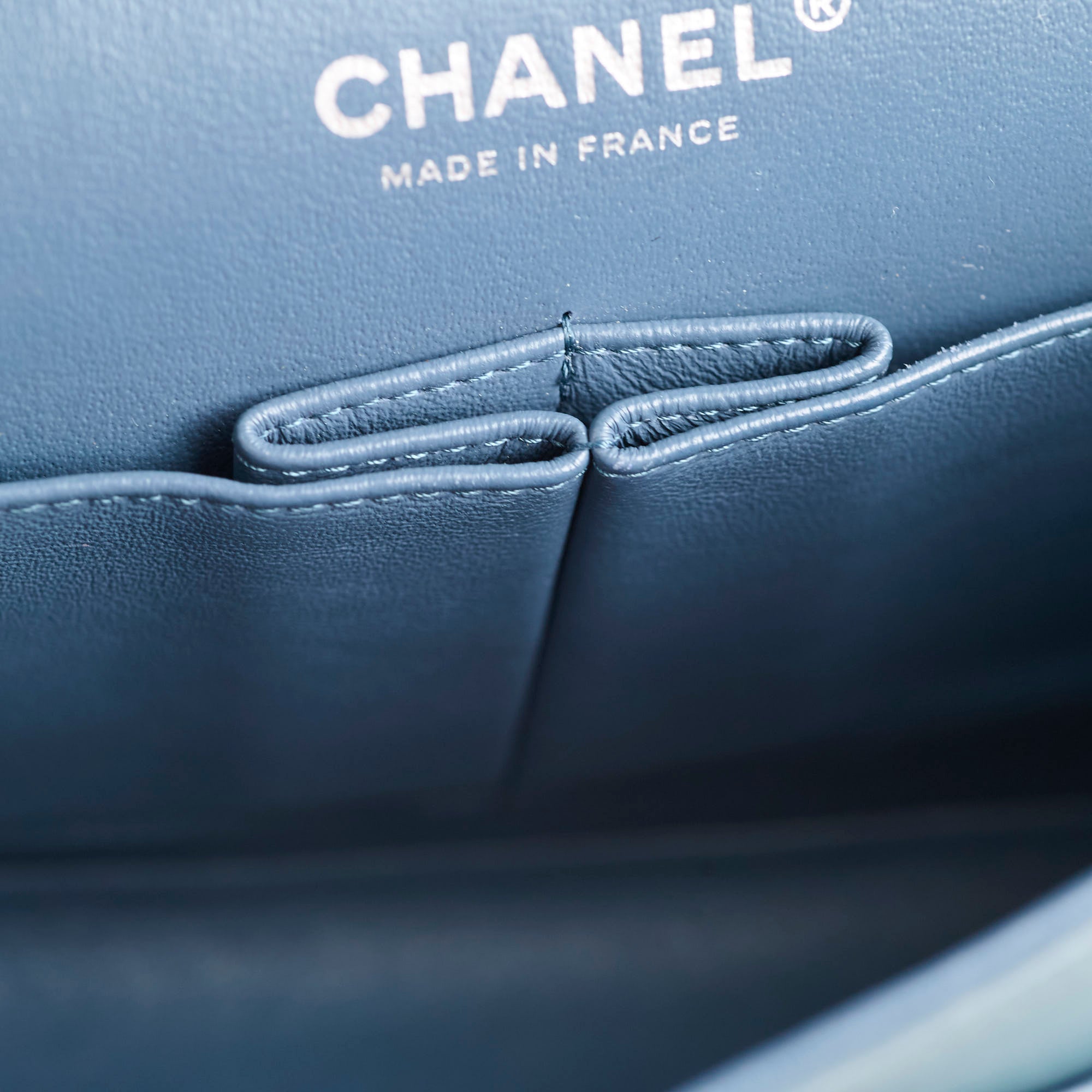 Chanel Medium/Large Double Classic Flap Bag in Blue - Luxury Designer Handbag for Women | Perfect for Work, Evening Events & Everyday Use