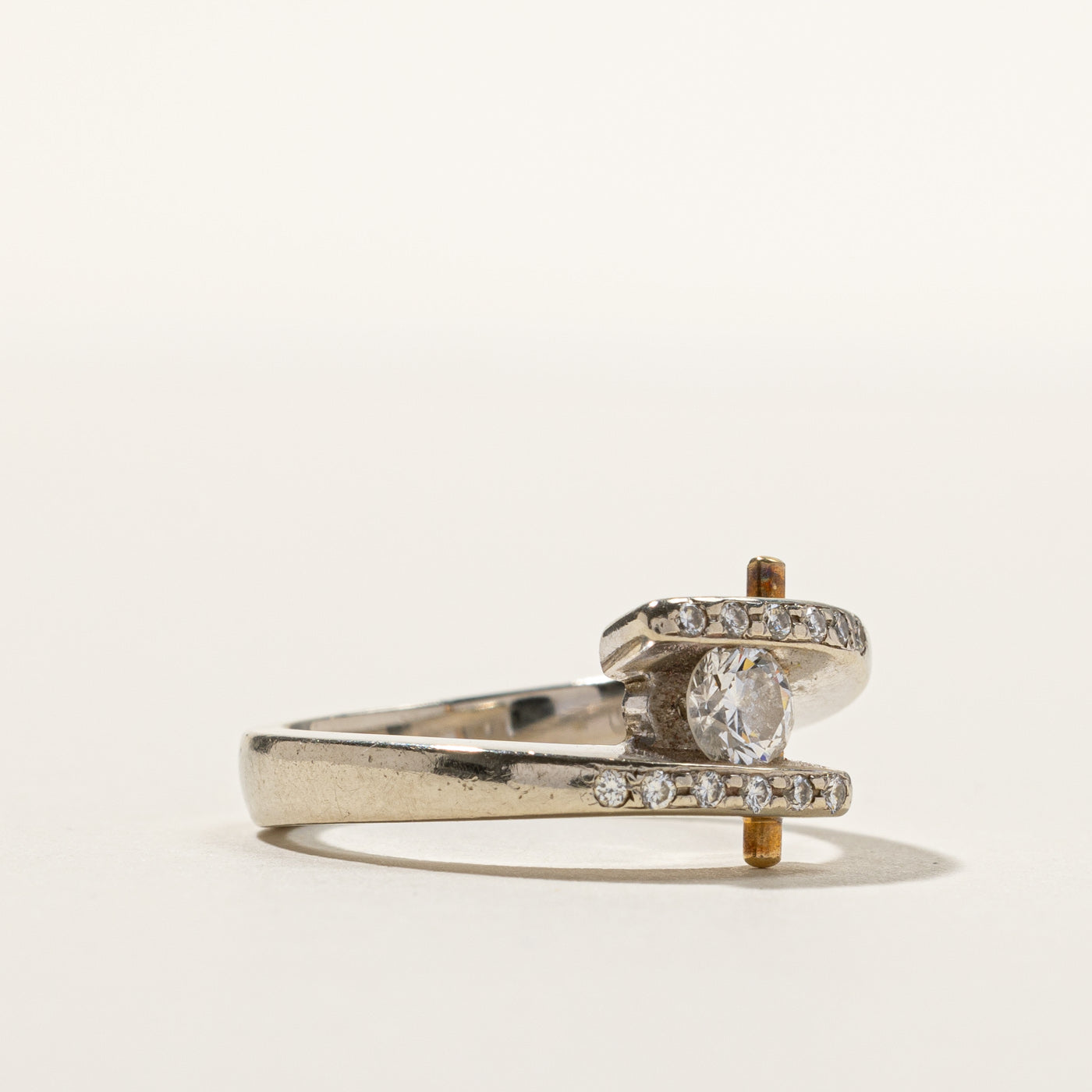 0.44ctw Canadian Diamond Ring for Women | Size 6.5 | Bypass Engagement Wedding Band | Perfect for Proposals, Anniversaries & Special Occasions