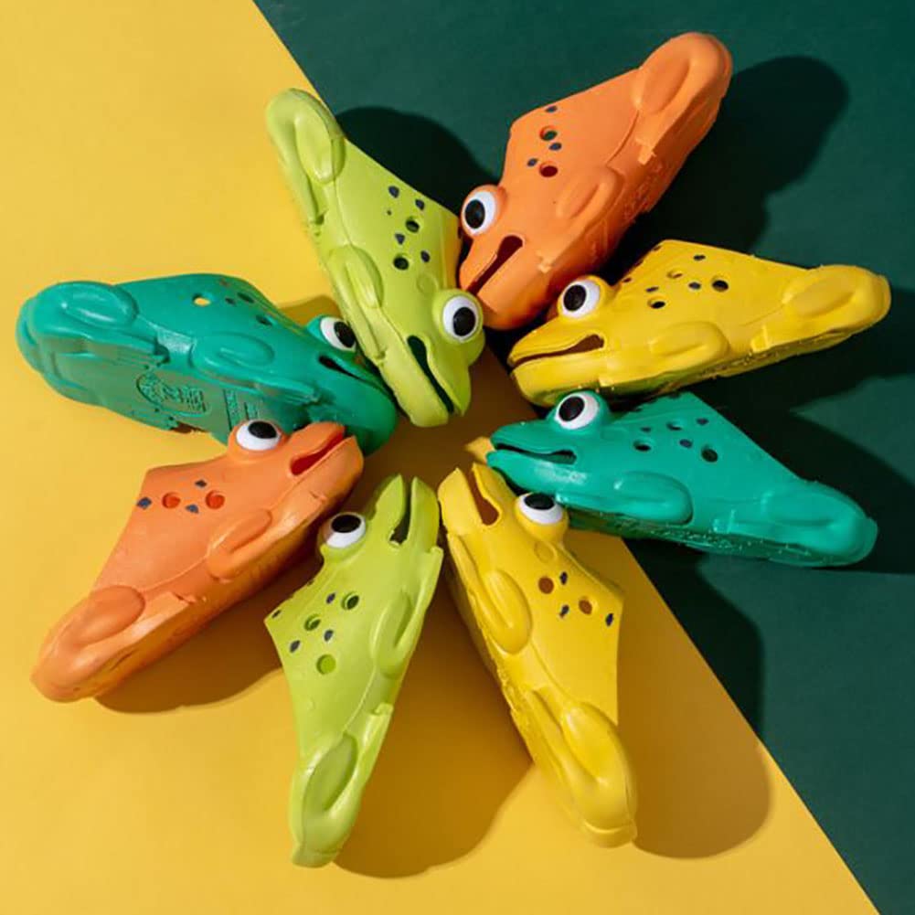 Funny Frog Slippers for Men & Women - Cute Cartoon Animal House Shoes, Non-Slip Bathroom & Pool Slides - Perfect for Indoor, Spa, Beach & Lounging