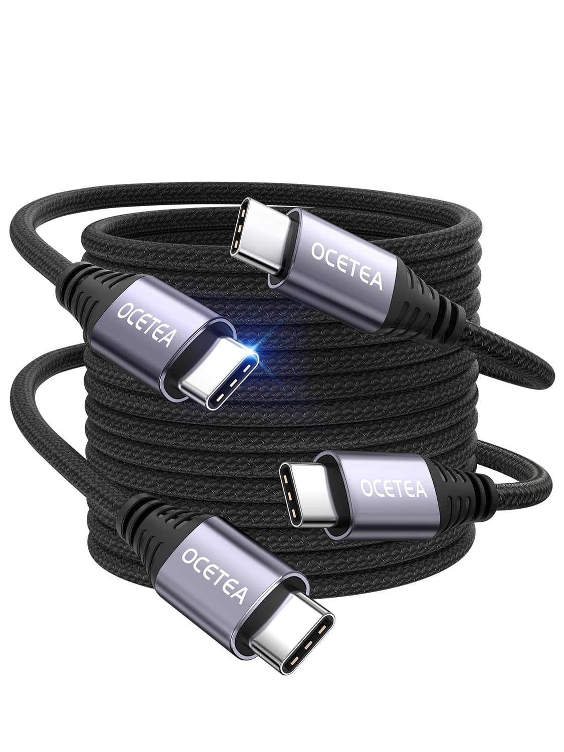 60W USB C to USB C Fast Charging Cable [2-Pack 3M] - Compatible with iPhone 16/15 Pro Max, MacBook Pro, iPad Pro, Galaxy S24/S23 Ultra & Pixel - Perfect for Home, Office & Travel Charging