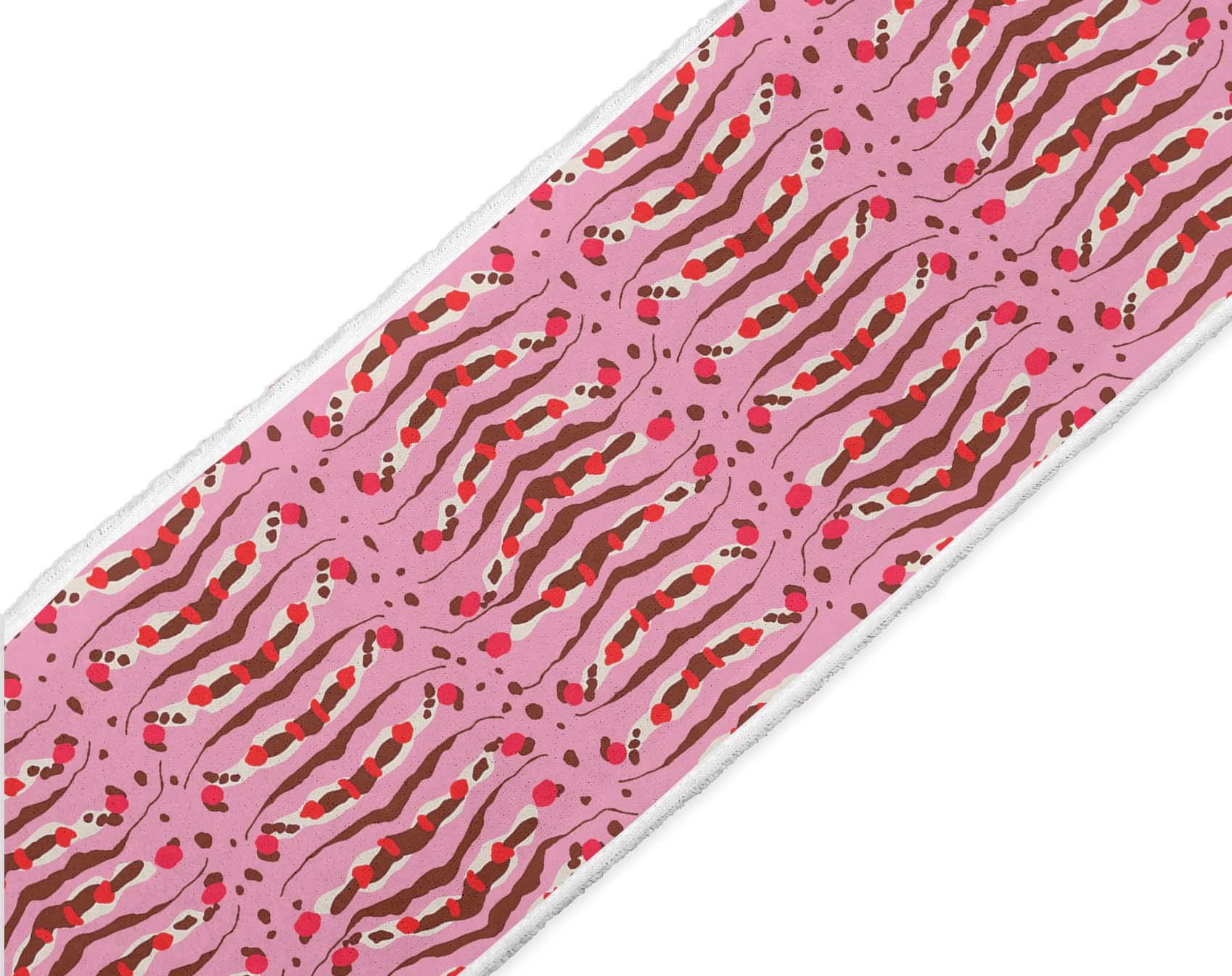 Pink Animal Skin Texture Printed Ribbon Trim - 9 Yard Dupion Fabric Laces for Crafts & Sewing Accessories (3 Inches Wide) - Perfect for DIY Projects, Gift Wrapping, and Fashion Design