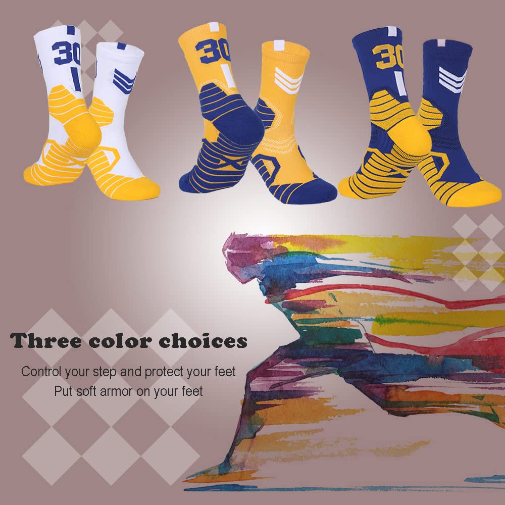 Elite Basketball Socks for Men & Women - Performance Running & Athletic Compression Socks with Cushion Support - Perfect for Sports, Workouts & Daily Active Wear