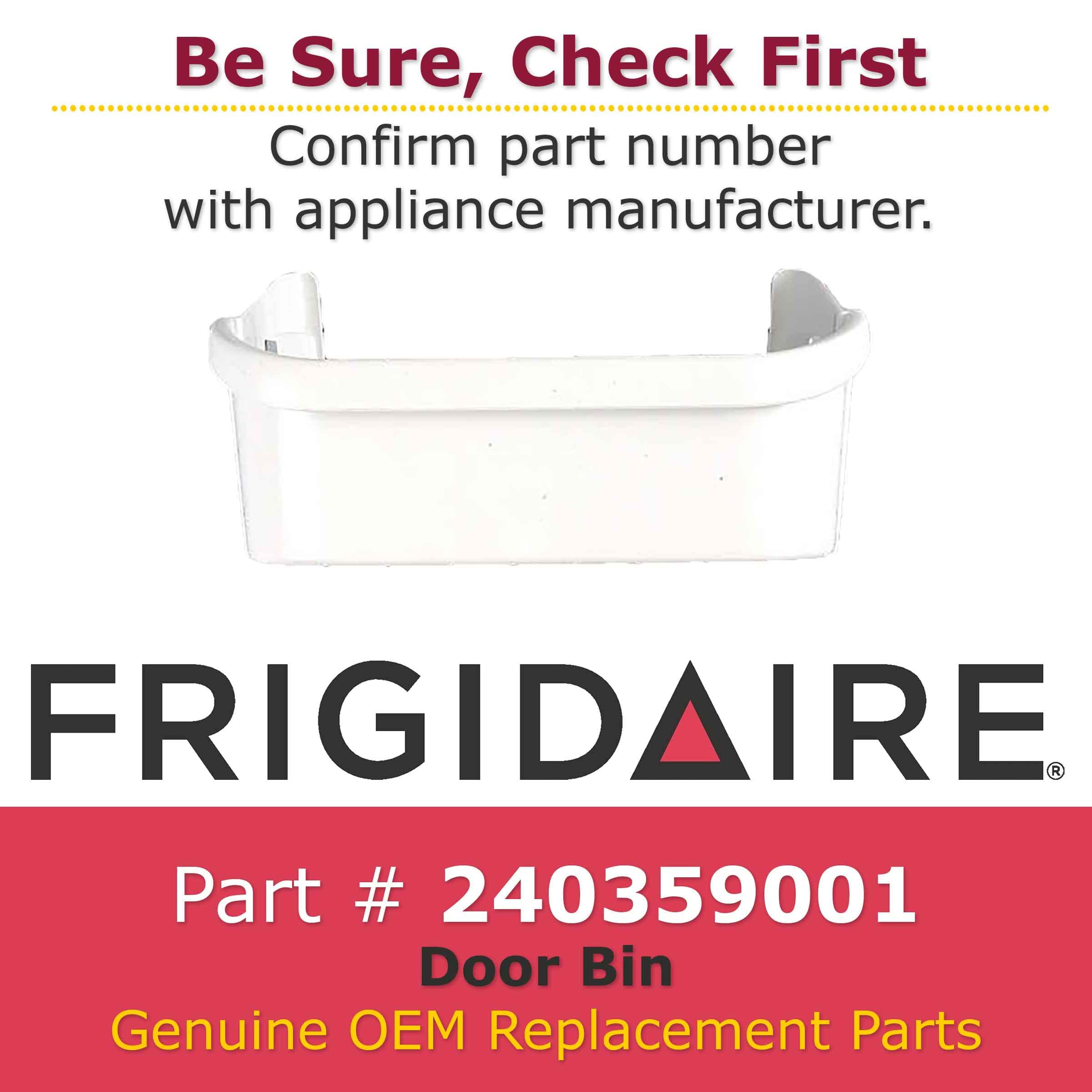 Original Frigidaire 240359001 Freezer Bin Door Replacement Part - Compatible with Select Frigidaire Freezer Models - Durable Storage Solution for Frozen Food Organization