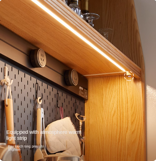 Solid Oak and Ash Wood Modern Rock Board Sideboard - Stylish Storage for Living Room, Dining Room, or Entryway