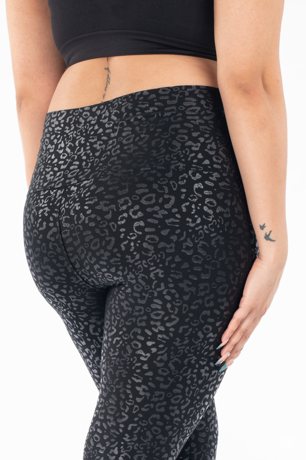 Onyx High Waist Wide Band Yoga Crops - Stretchy Workout Leggings for Women, Perfect for Yoga, Gym & Lounge Wear