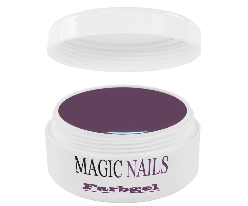 Magic Nails Nail Gel Polish - Aubergine Purple 15ml for Professional Salon & DIY Manicure at Home