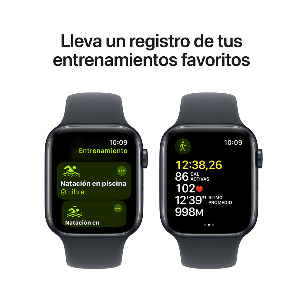 Apple Watch SE GPS 44mm Midnight Aluminum Case with Midnight Sport Band S/M - Perfect for Fitness Tracking, Workouts & Everyday Wear