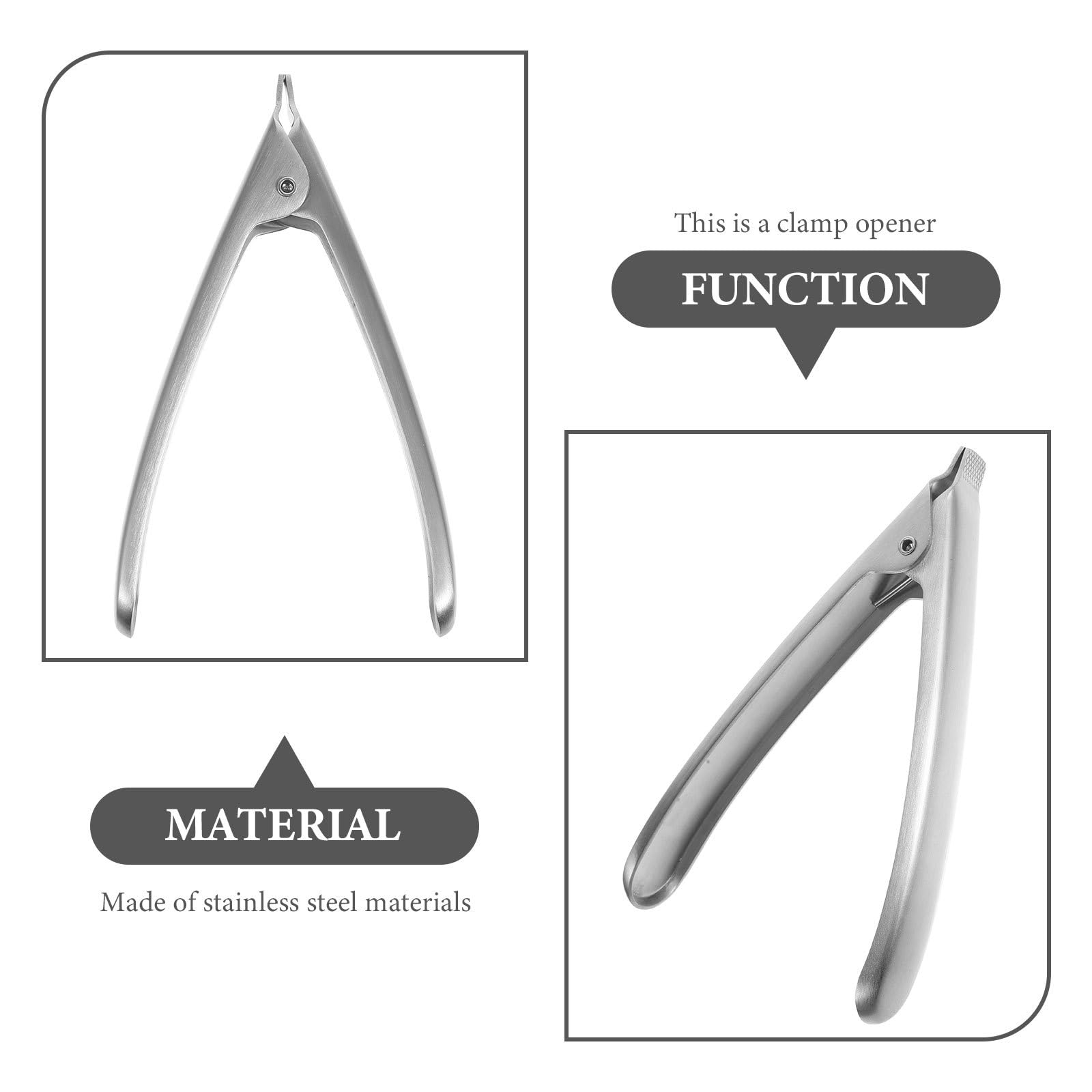 Hemoton Stainless Steel Clam Opener - Rustproof Kitchen Seafood Tool for Oyster Shucking & Shellfish Opening - Durable Kitchen Gadget for Easy Seafood Prep at Home or Restaurants