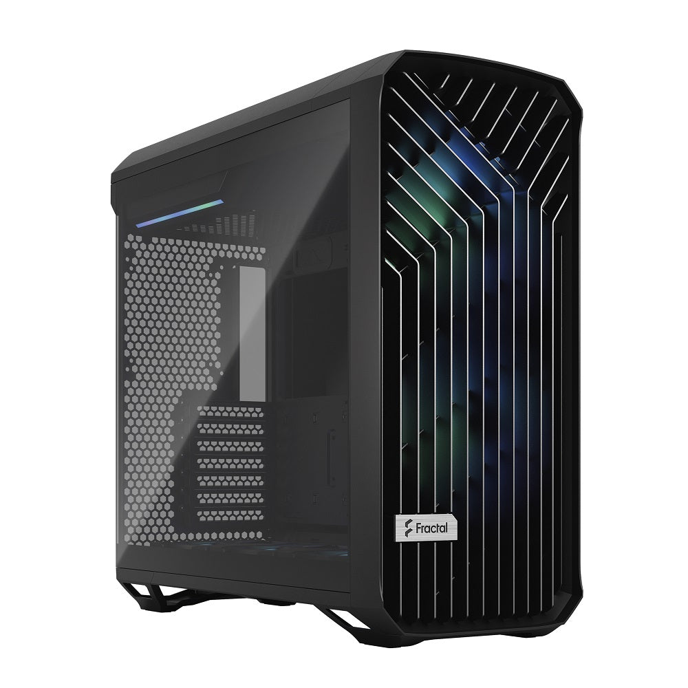 Fractal Design Torrent E-ATX PC Case - High Airflow RGB Tempered Glass Mid Tower (Black) | Perfect for Gaming Rigs & High-Performance Builds