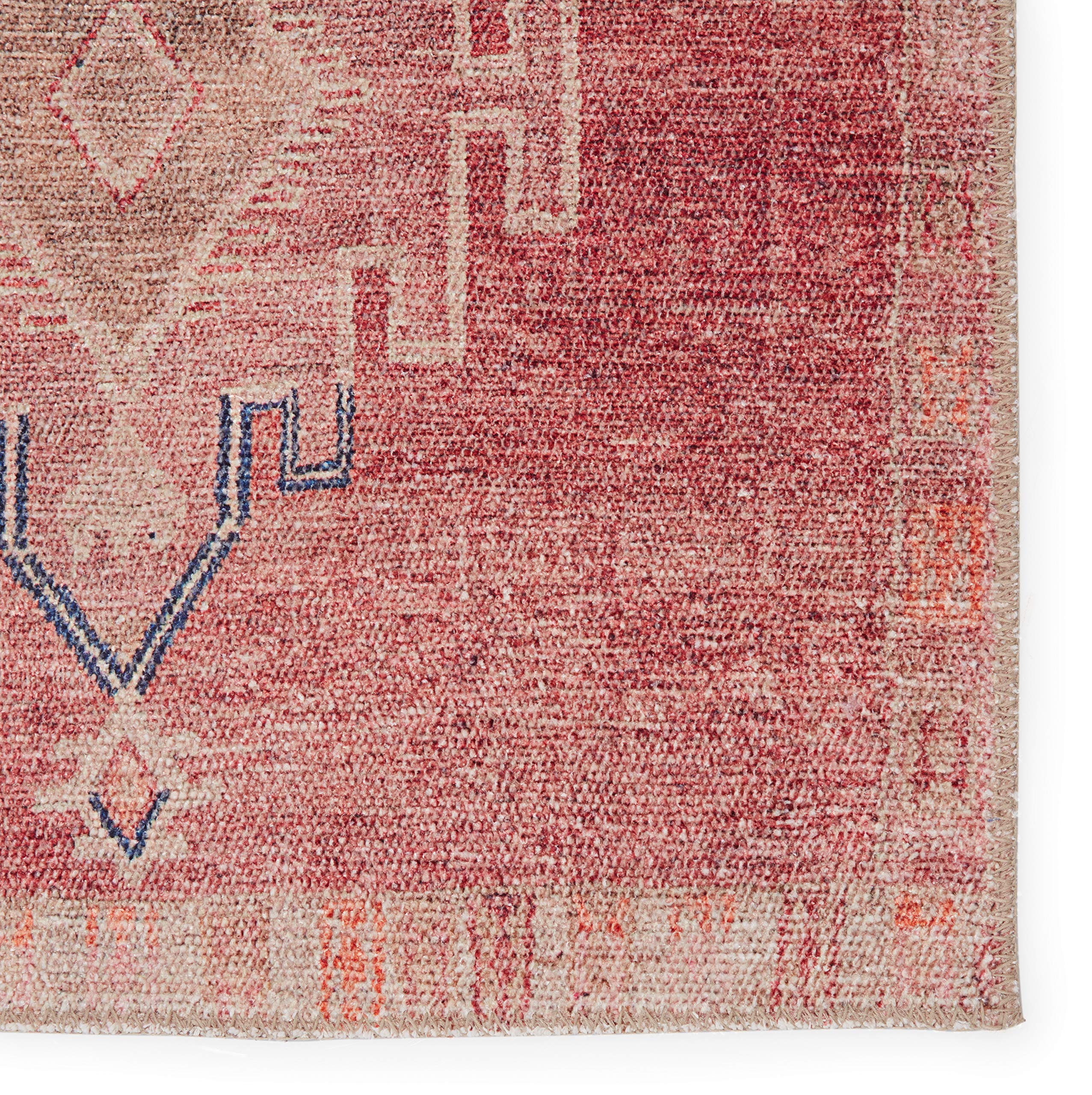 Jaipur Living Machine Washable 2x10 Runner Rug - Farmhouse Style Pink Area Rug for Hallway, Kitchen, or Entryway | Soft & Durable Home Decor