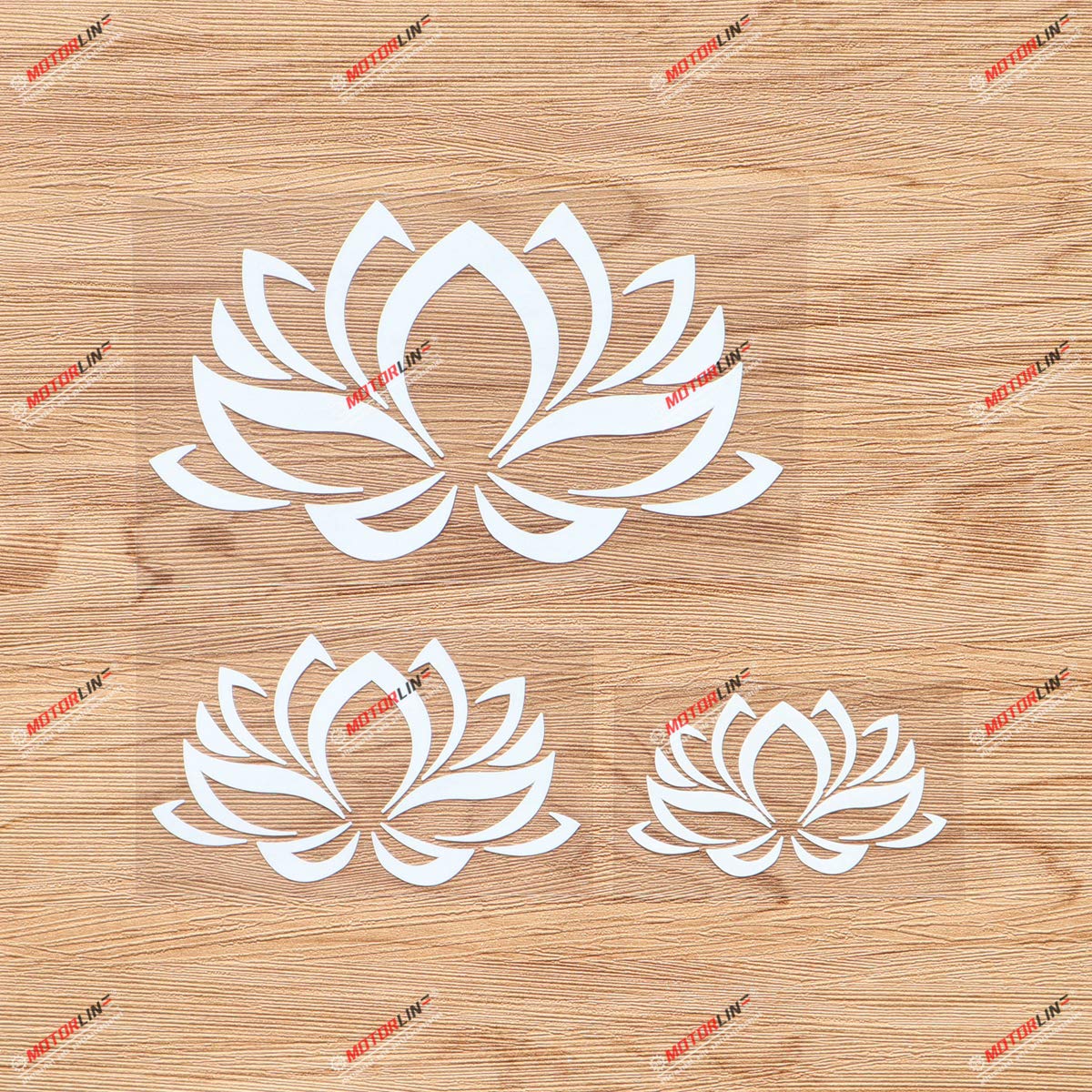 Lotus Flower Yoga Vinyl Decal Sticker Set - 3 Pack (3