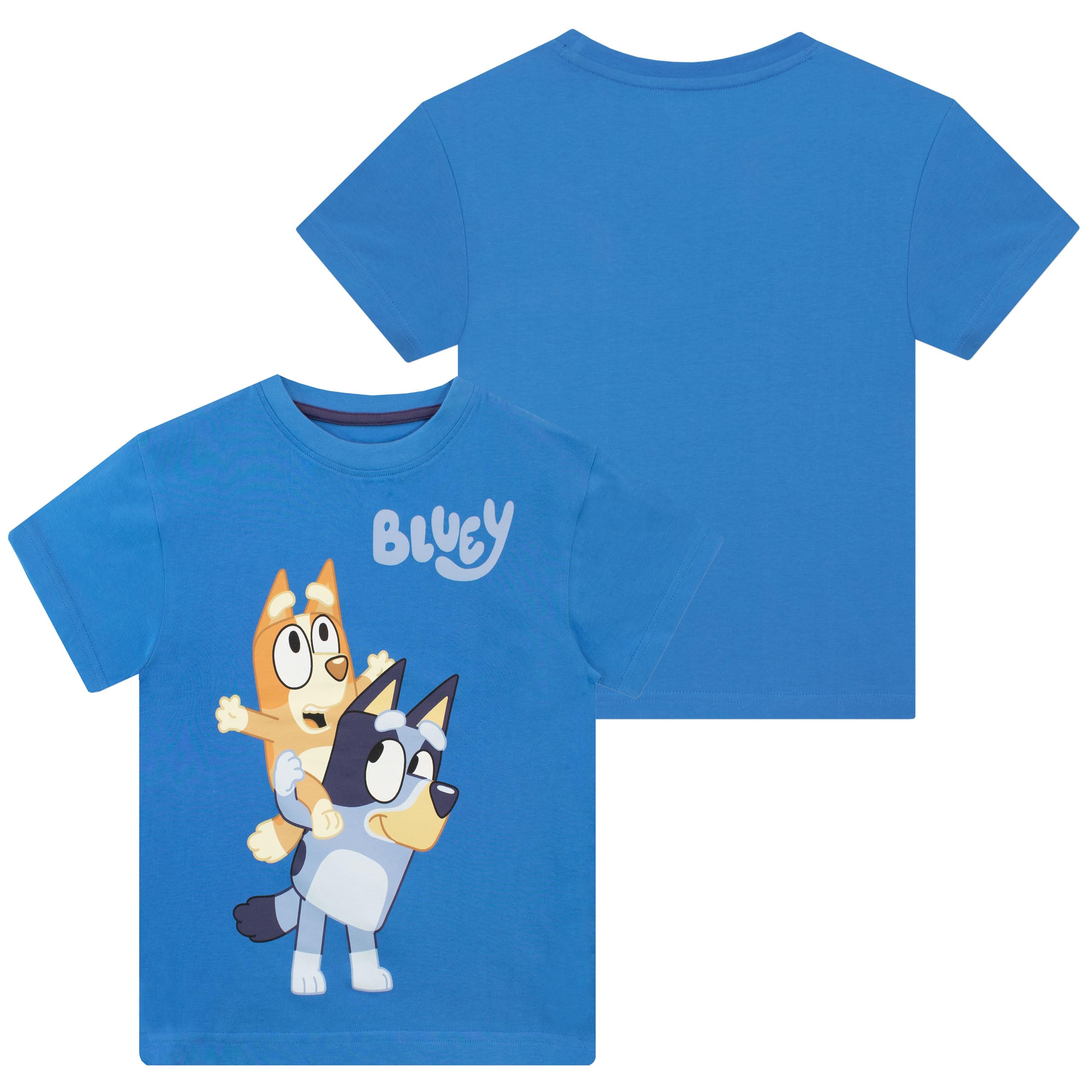 Bluey & Bingo Boys Short Sleeve T-Shirt - Summer Graphic Tee for Toddlers & Kids (Sizes 18M-5T) - Perfect for Playdates, Birthday Parties & Family Outings