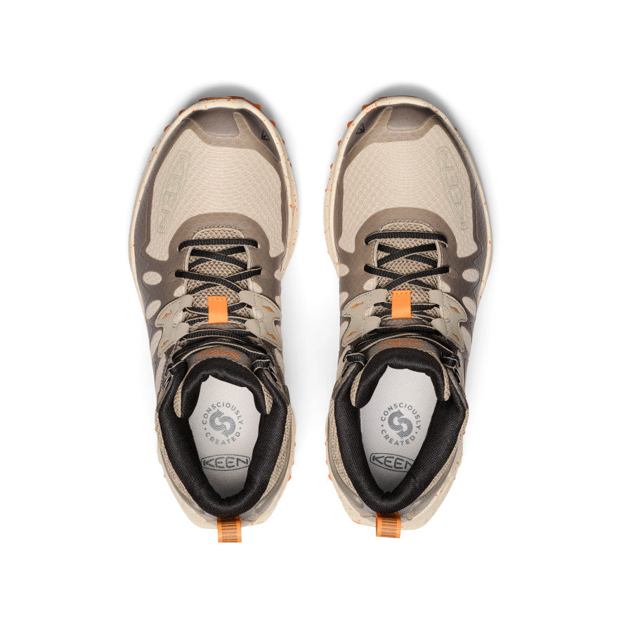 Men's Zionic Waterproof Hiking Boots - Lightweight & Durable Outdoor Shoes for Trekking & Trail Running | Brindle/Bright Marigold | Perfect for Mountain Climbing, Camping & Winter Adventures