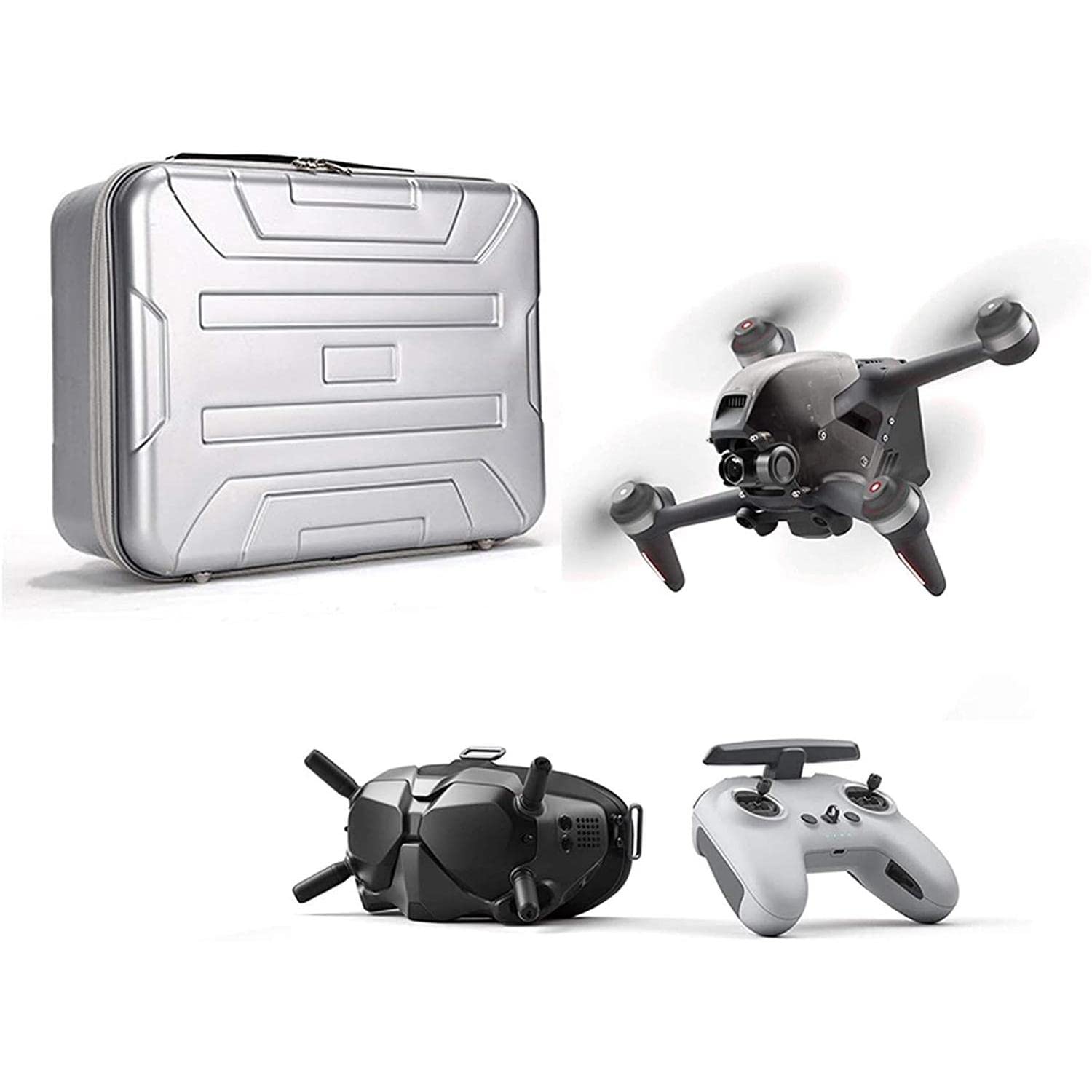 Fire Wolf FPV Combo Drone Hard Case - Portable Waterproof Storage Carrying Case for DJI FPV Combo & Accessories - Perfect for Travel, Outdoor Adventures & Drone Protection