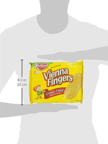 Keebler Vienna Fingers Original Cookies - 14.2oz (6-Pack) | Classic Vanilla Sandwich Cookies with Creamy Filling | Perfect for Snacking, Lunchboxes & Party Desserts