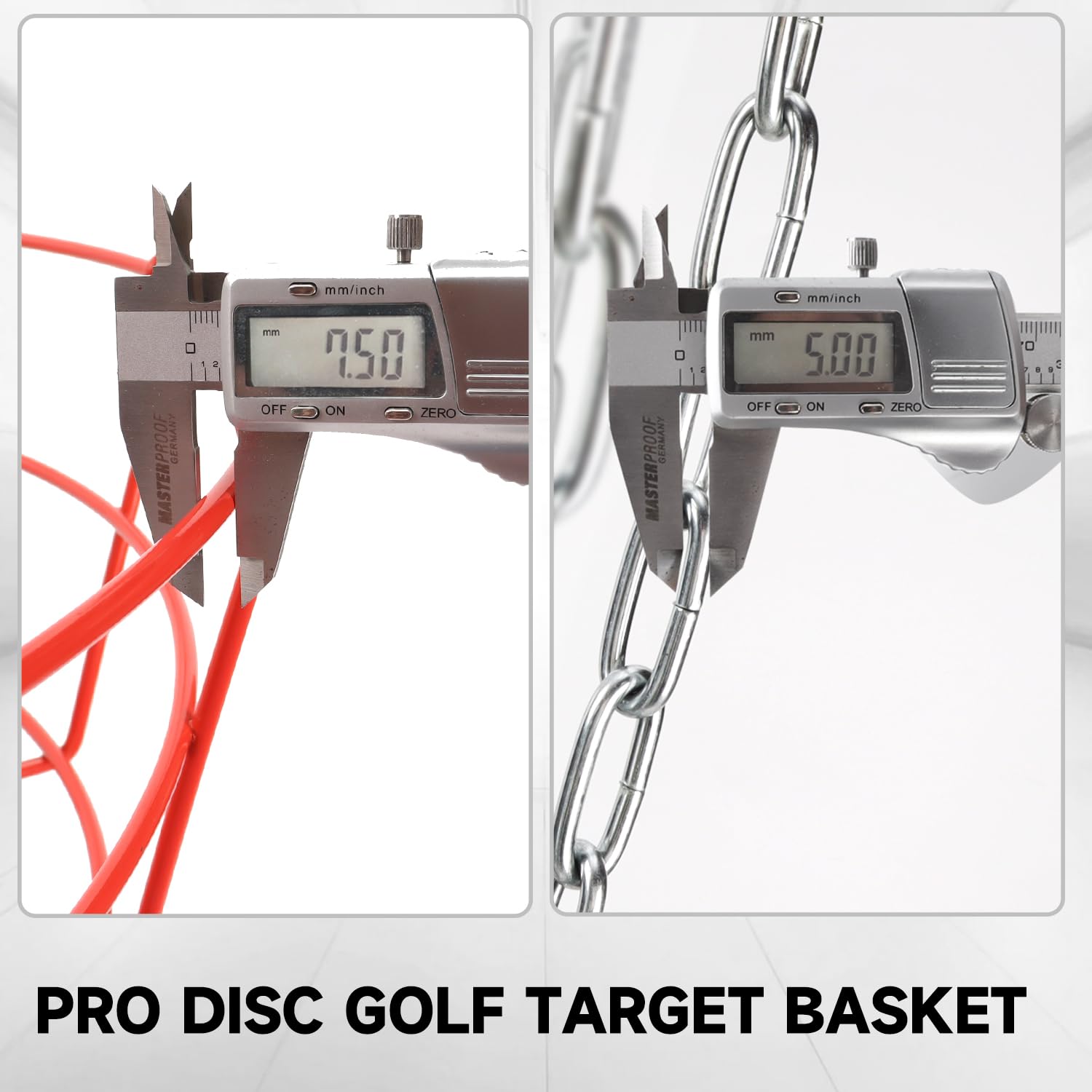 GSE PRO Portable Disc Golf Target Basket - 12 or 24 Chain Metal Practice Basket for Outdoor Disc Golf Training | Perfect for Backyard, Park & Tournament Practice