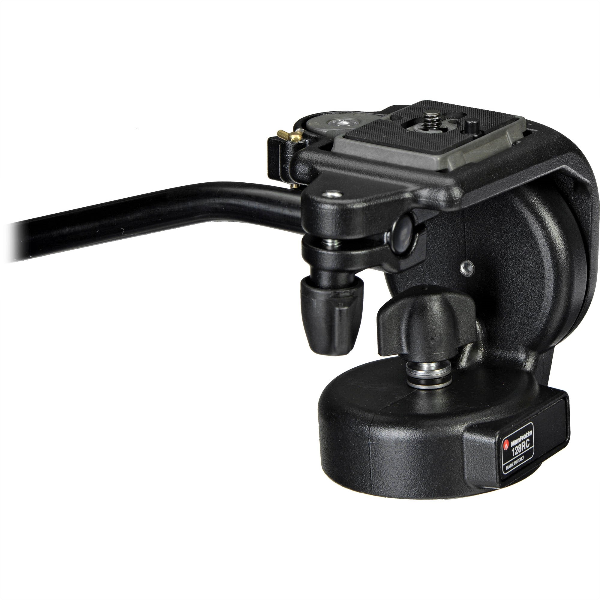 Manfrotto 128RC QR Micro Fluid Head - Professional Tripod Head for DSLR Cameras | Smooth Pan & Tilt Control | Perfect for Photography, Videography & Live Streaming