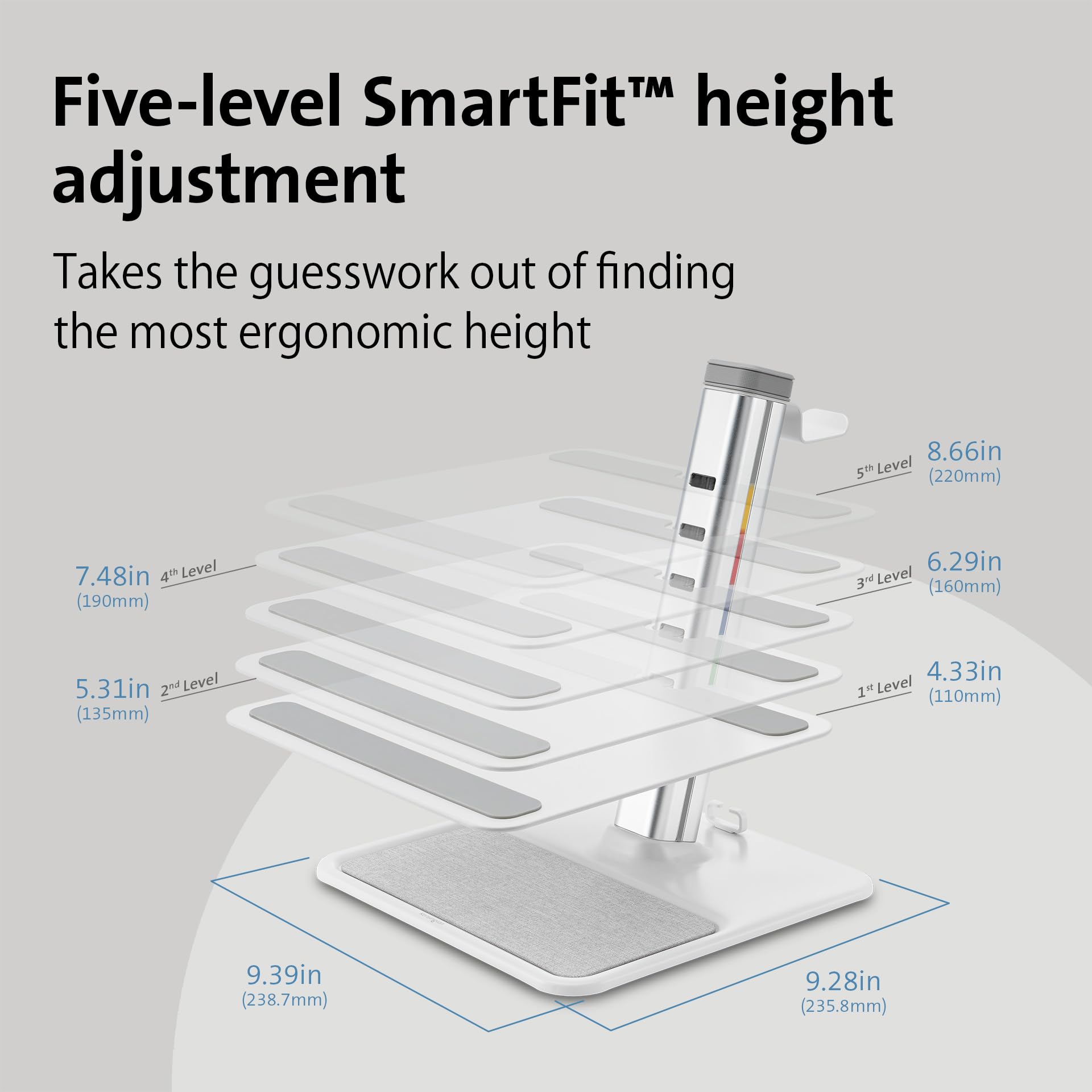 Kensington SmartView Aluminum Laptop Stand - Ergonomic 16