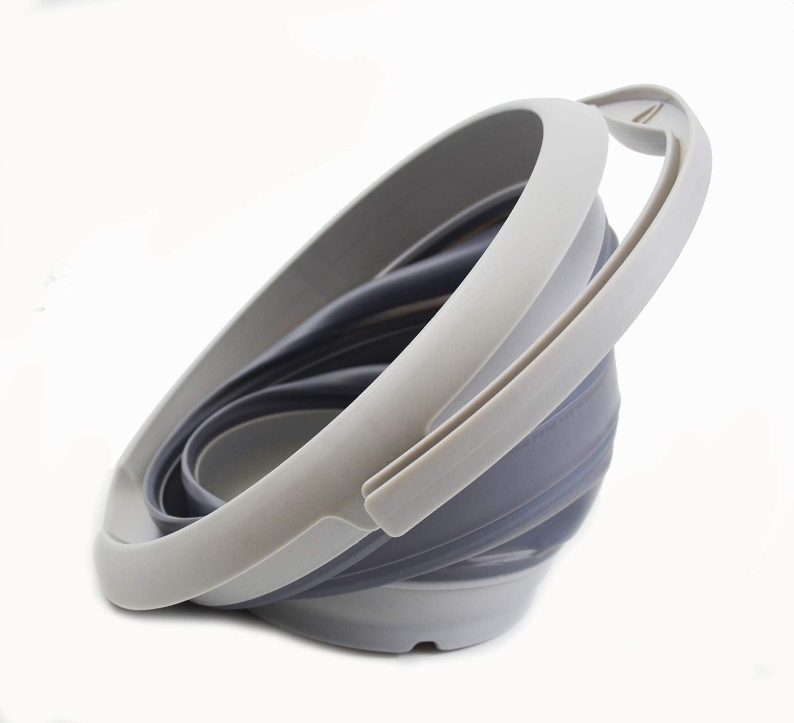 SAMMART Collapsible Bucket Box Set (5L + 10L) - Foldable Storage Containers for Camping, Travel, Beach & Home Organization
