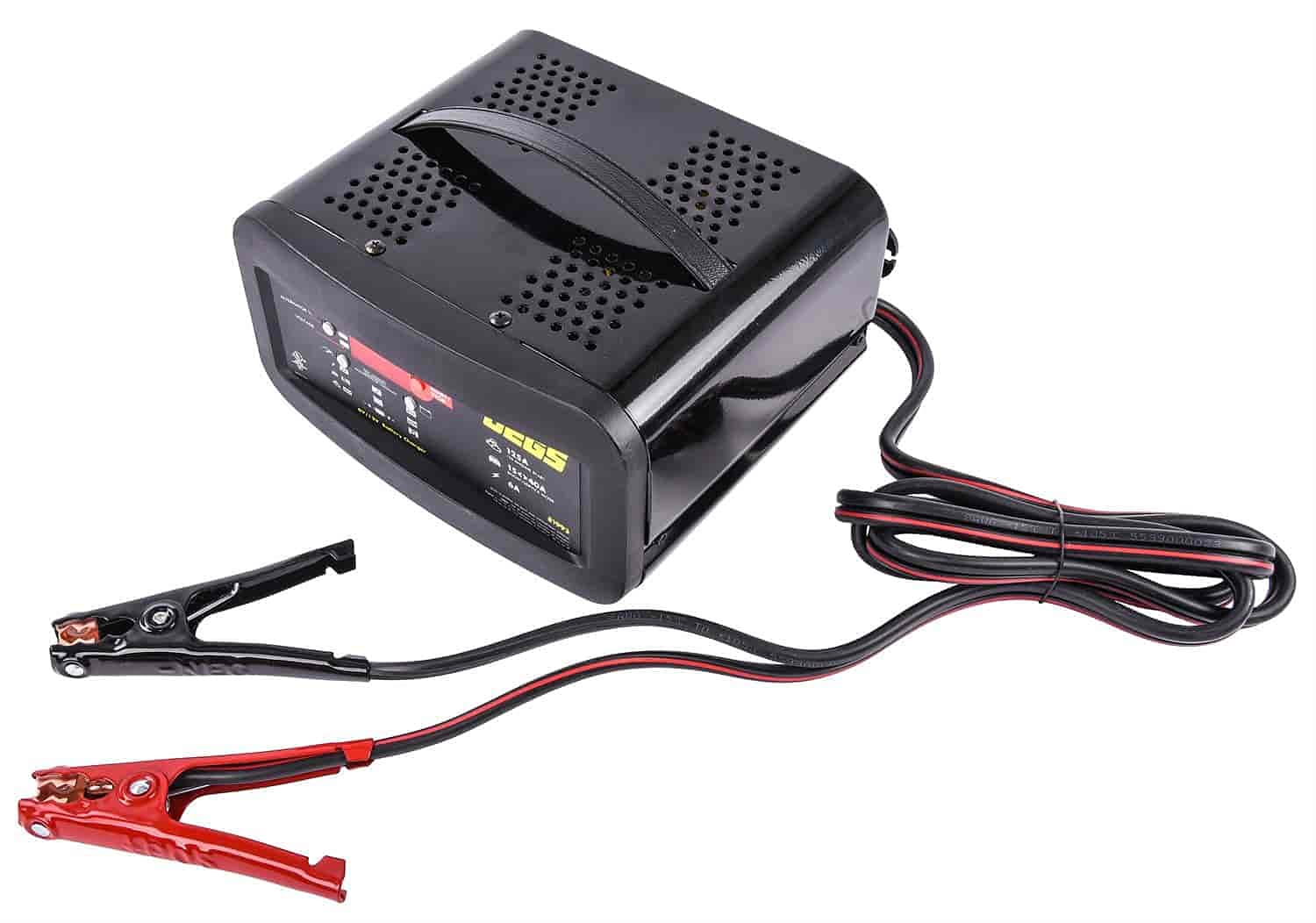 JEGS 81993 Heavy Duty Battery Charger for Standard, AGM, Gel & Deep Cycle Batteries - Perfect for Automotive, Marine, RV and Power Equipment Maintenance
