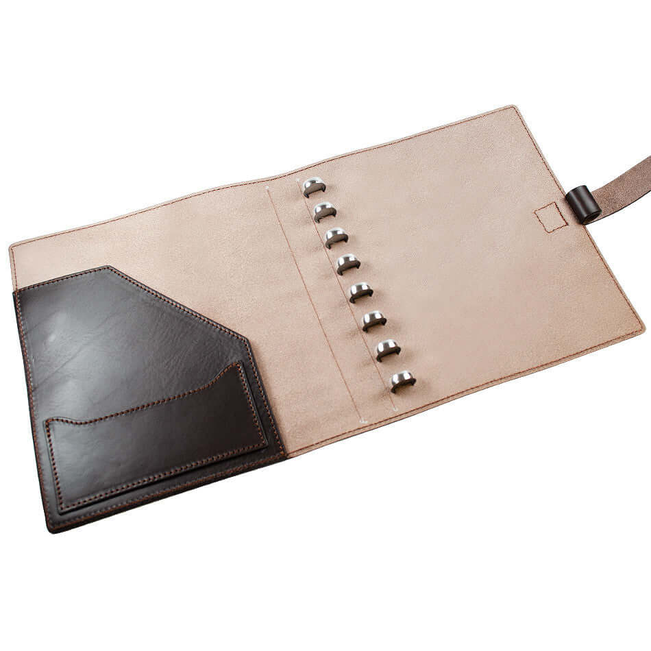 Premium Atoma Pur Leather Folder 185 x 210mm - Elegant Brown Document Organizer for Office, School & Business Professionals