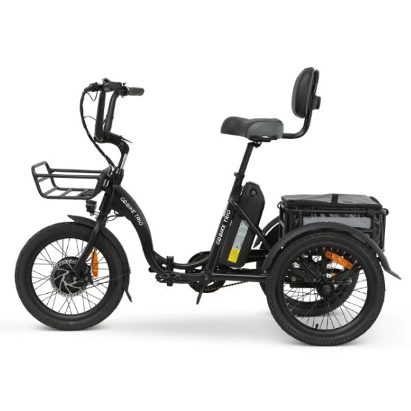 Go Bike TRIO Crossover Lightweight Foldable Electric Tricycle for Adults - 250W Motor, 20MPH, 30-50 Mile Range - Perfect for Commuting, Urban Travel & Senior Mobility